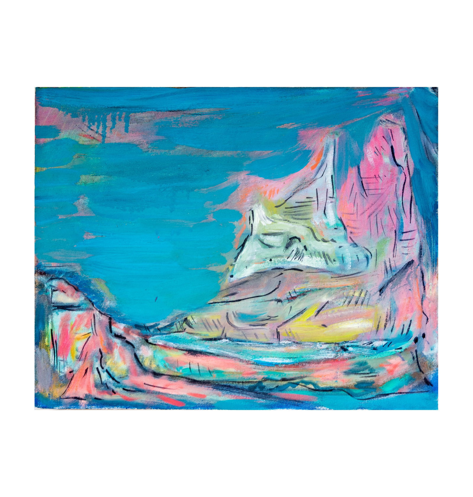 Brian Fahlstrom (B. 1978), Interlock Drifting: oil on canvas, 2006, signed, dated, and titled verso, canvas: 15 3/4 x 19 1/2 in.