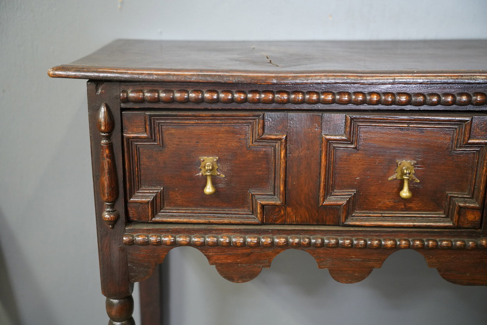 Jacobean-Style Two-Drawer Console Table - 3