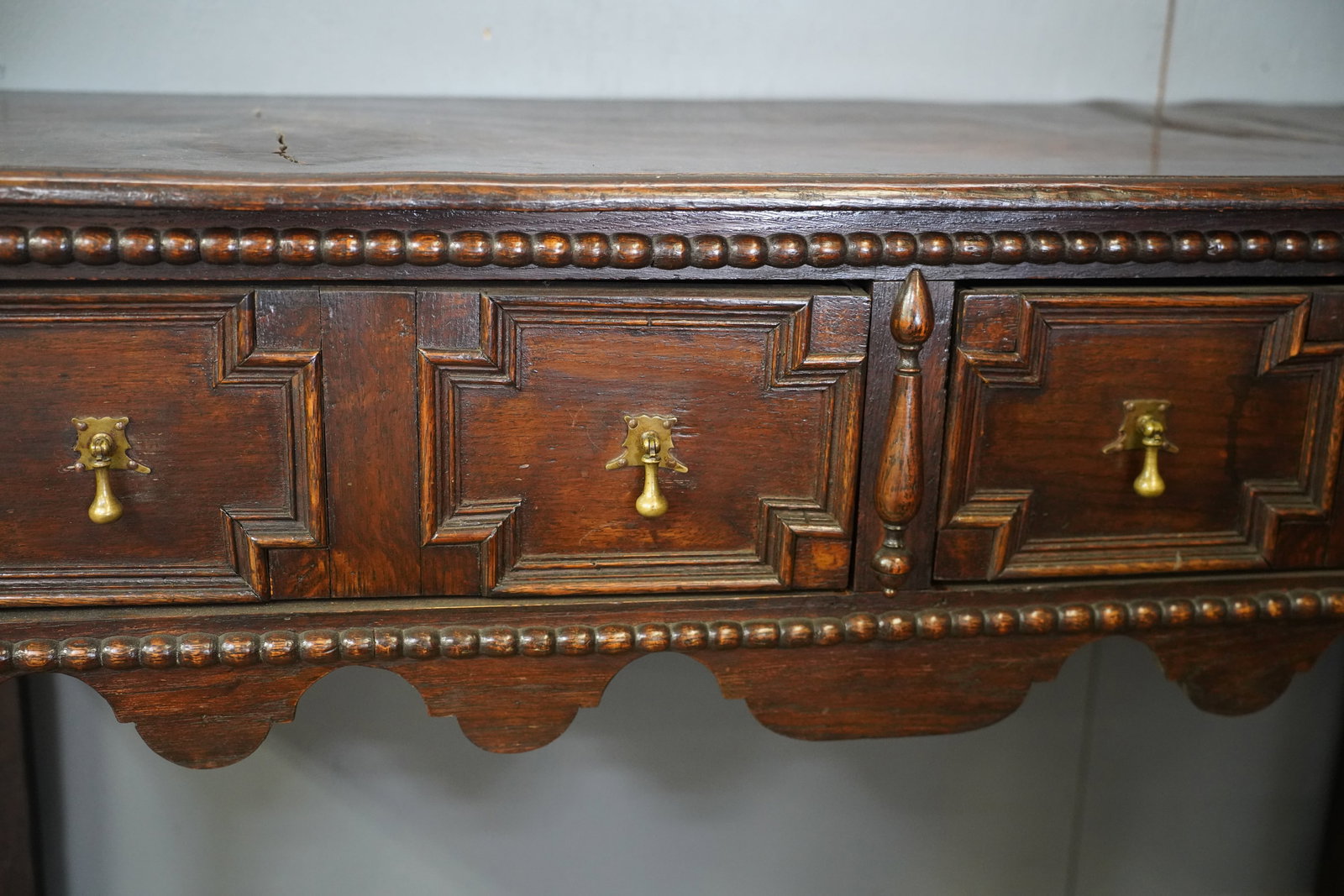 Jacobean-Style Two-Drawer Console Table - 4