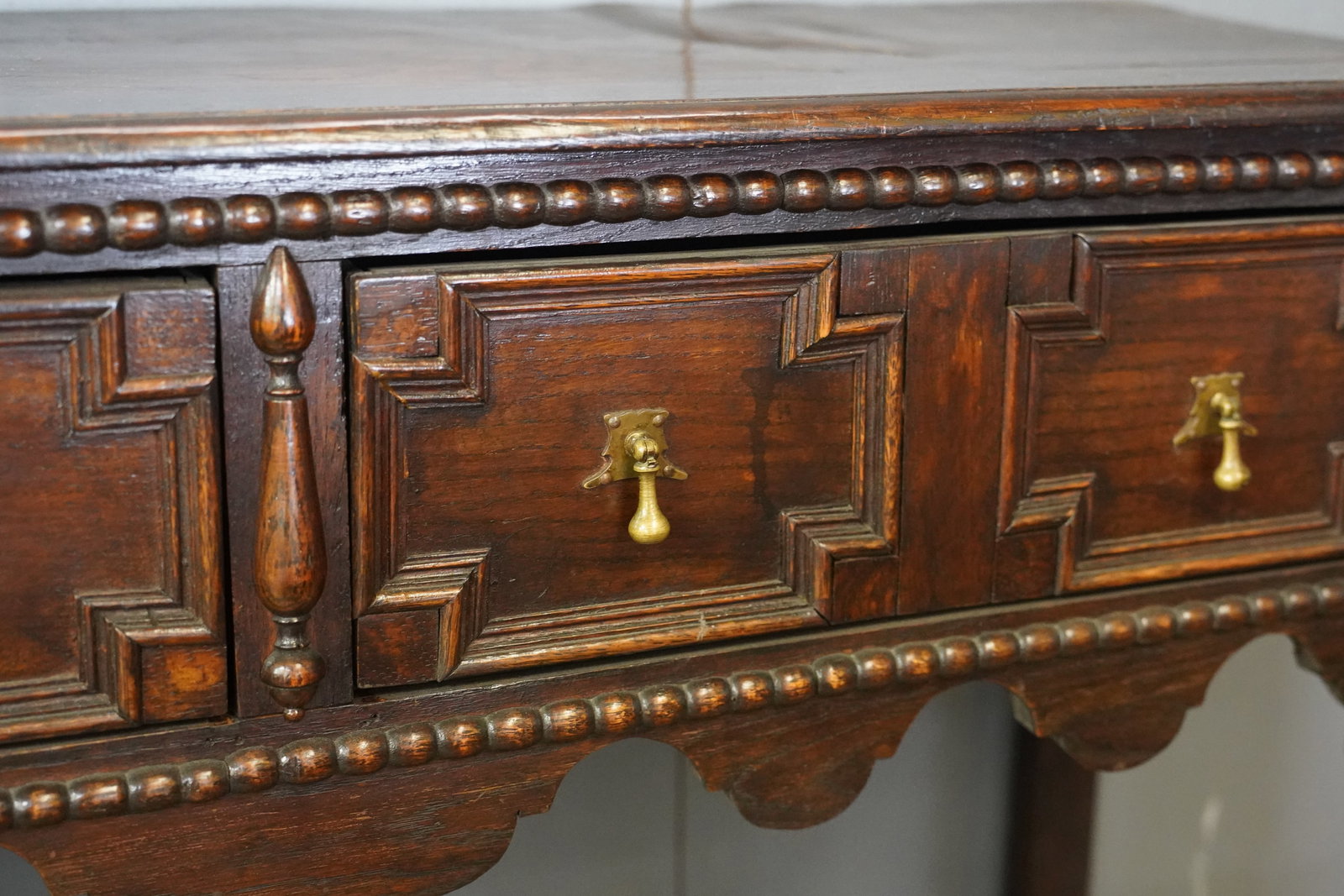 Jacobean-Style Two-Drawer Console Table - 5