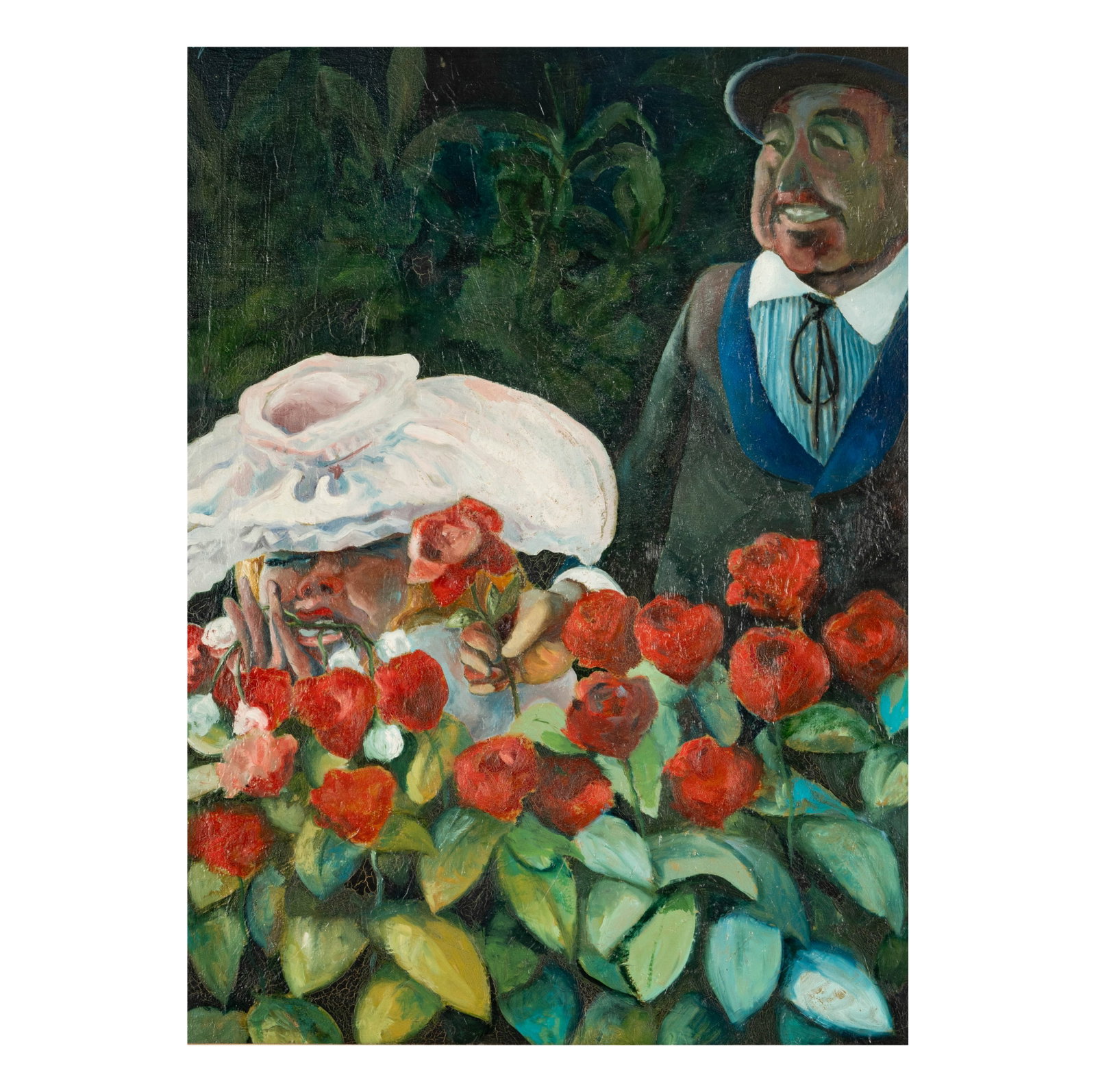 Luis Fernando Aguirre (B. 1935), Flores: oil on canvas, 1967, signed upper left, signed, dated and titled verso, canvas: 33 1/2 x 24 1/4 in., frame: 32 1/2 x 41 1/4 in.