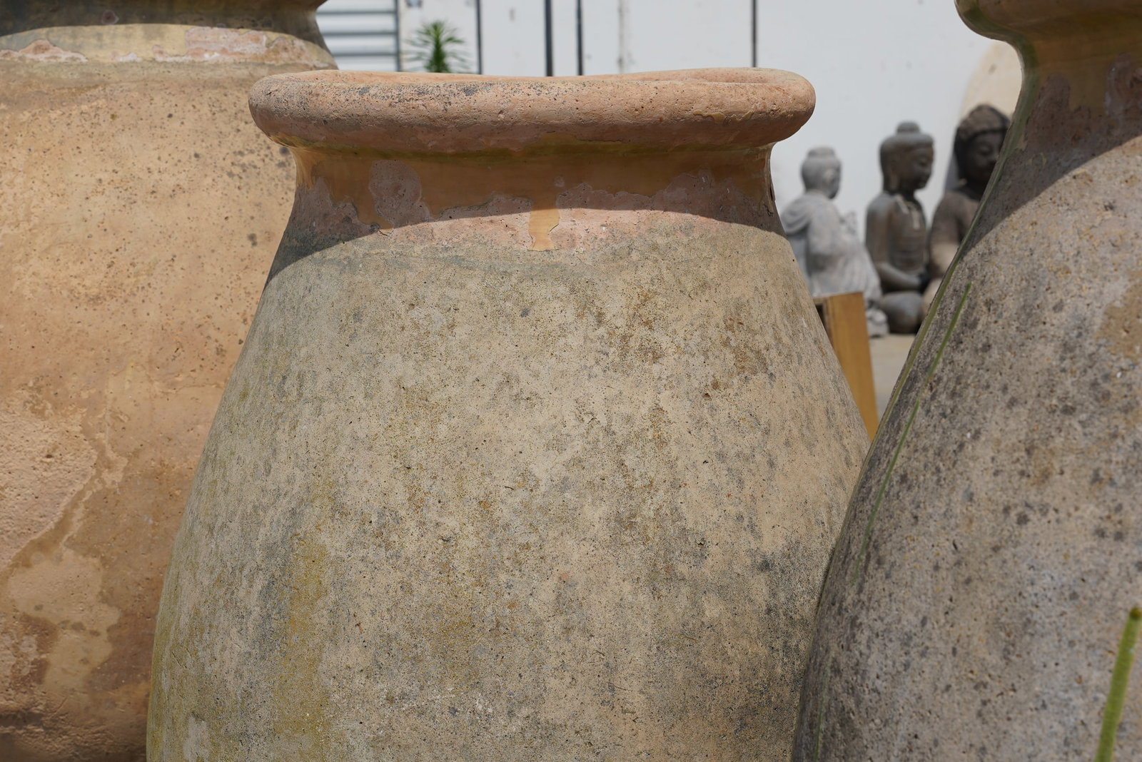 Three Terracotta Biot Jars - 6