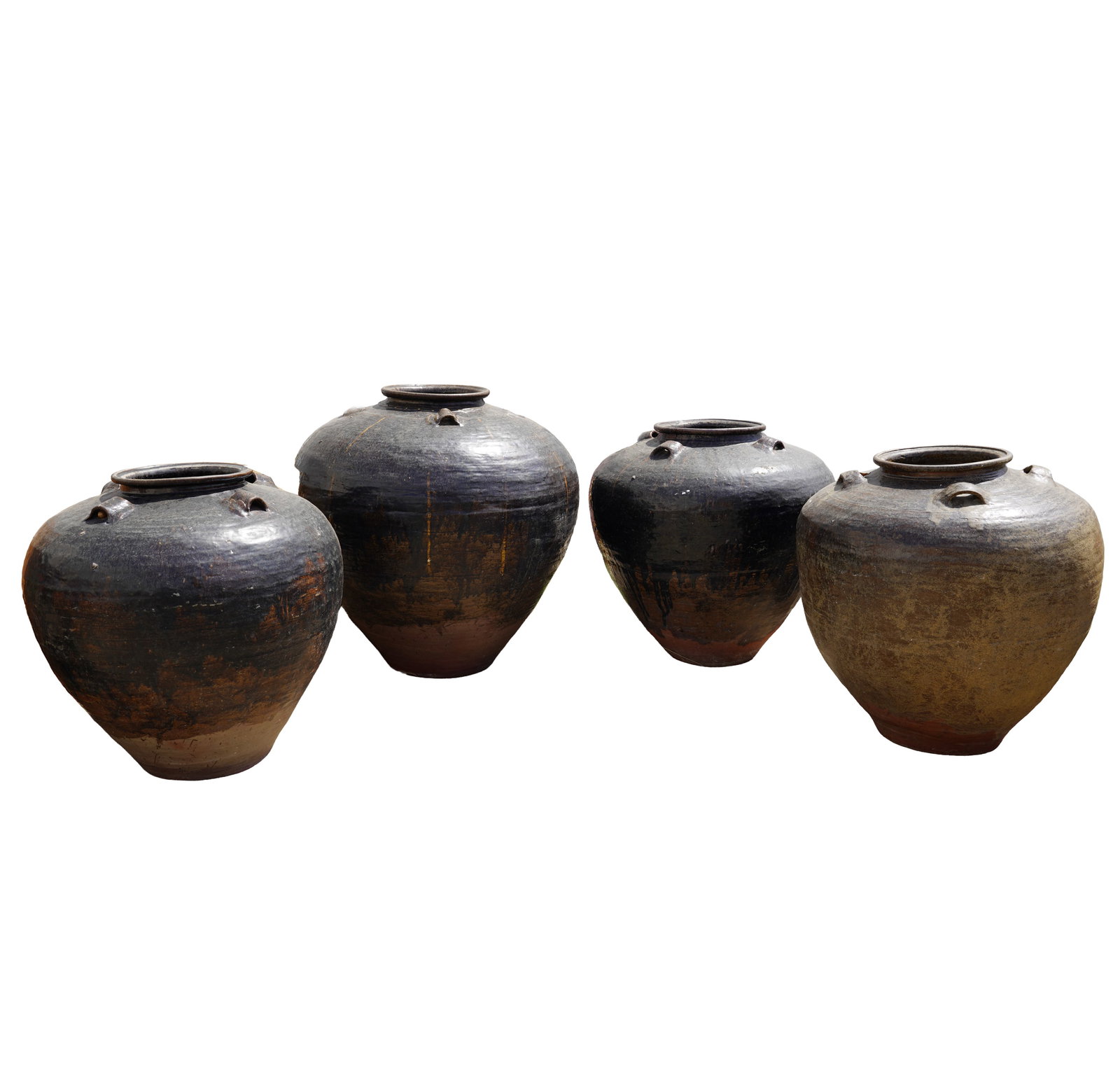Four Large Glazed Terracotta Spice Jars (1 of 15)