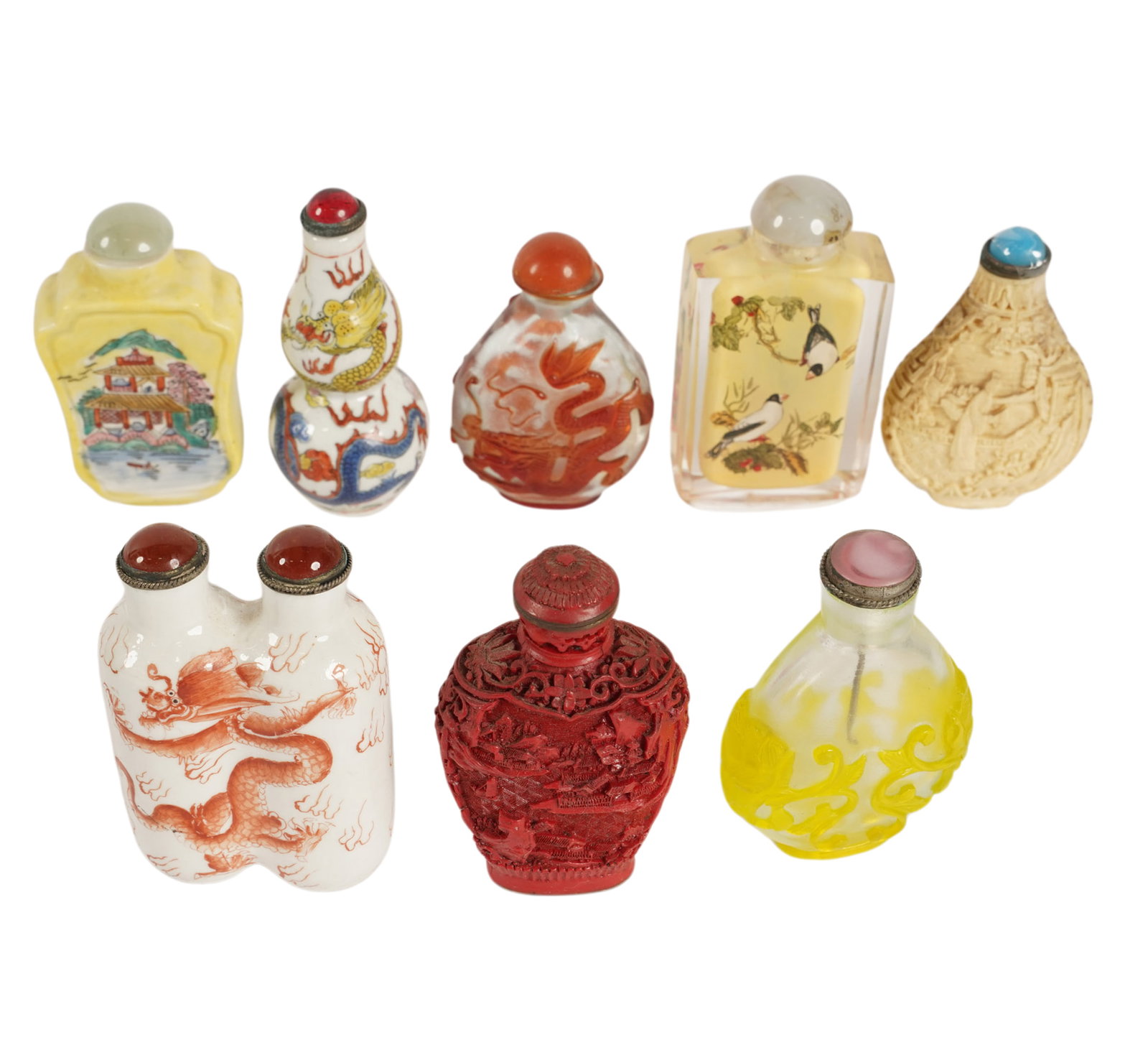 Group of Eight Chinese Snuff Bottles (1 of 13)