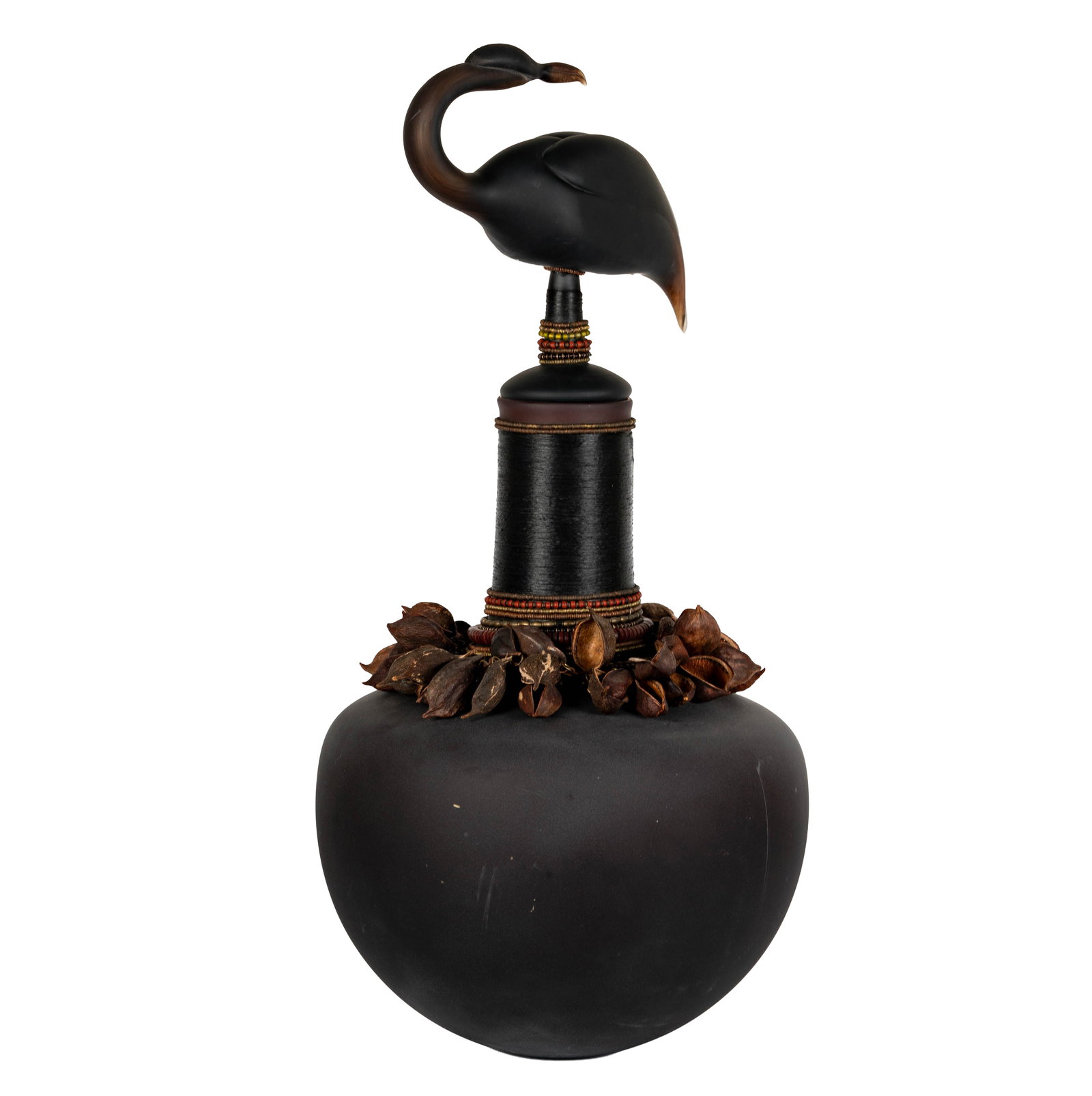 Jenny Pohlman and Sabrina Knowles, Sankofa: mixed media blown glass sculpture, circa 2003, 28 x 13 1/2 in