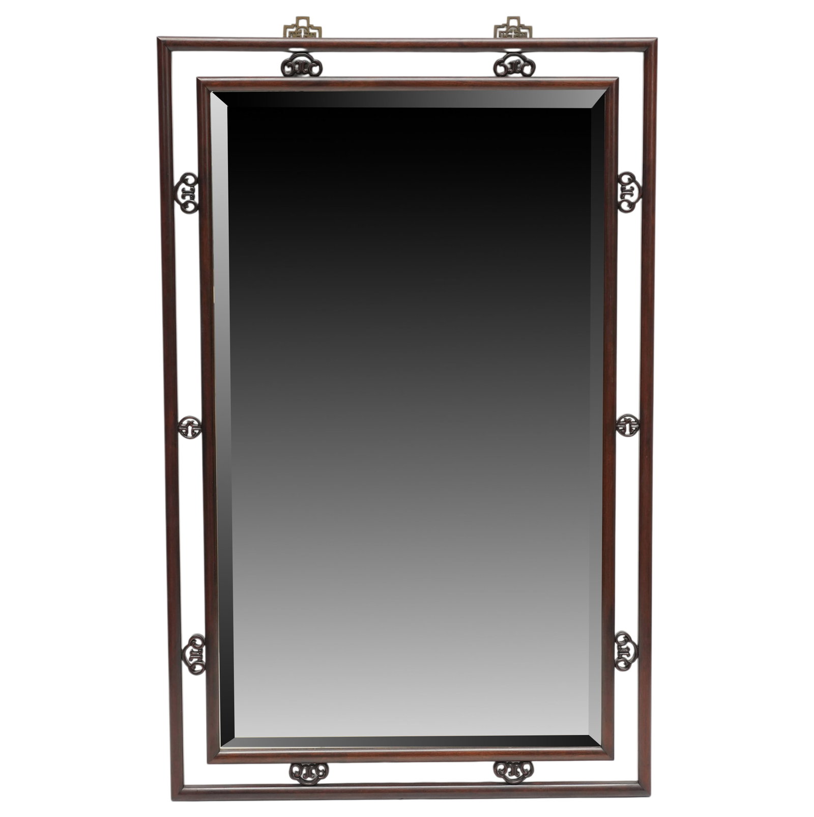 Asian Style Teak Mirror: 56 x 36 in.