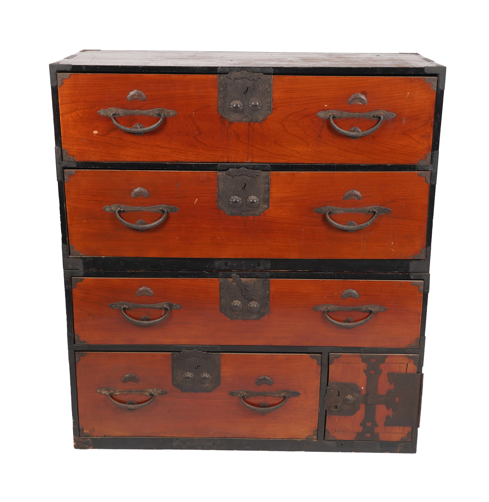 Two-Part Tansu Chest: overall: 45 x 43 x 17 1/2 in.
