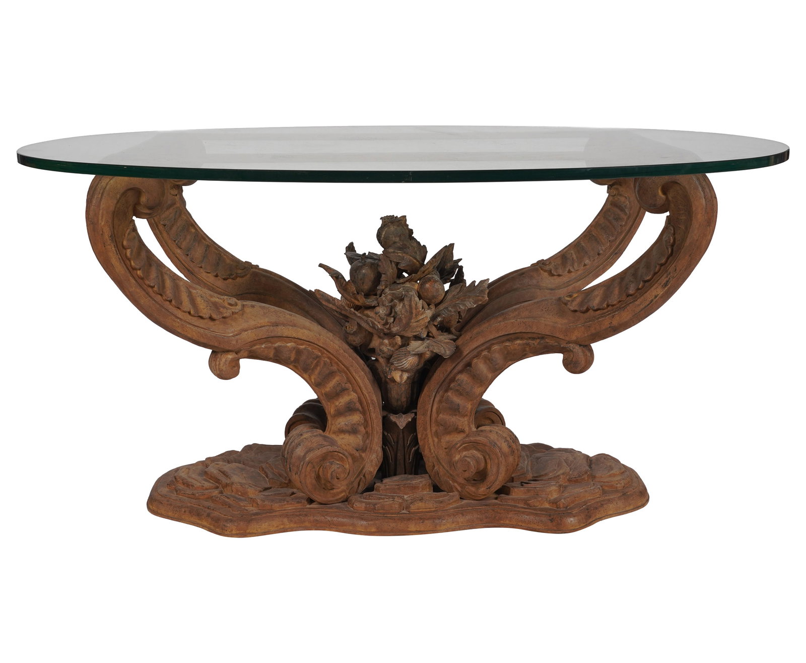 Italian Carved Rockwork Dining Table: Created by Judson Rothschild for the Rothschild Collection, 1996, "Godeane", 29 1/2 x 43 x 24 in.