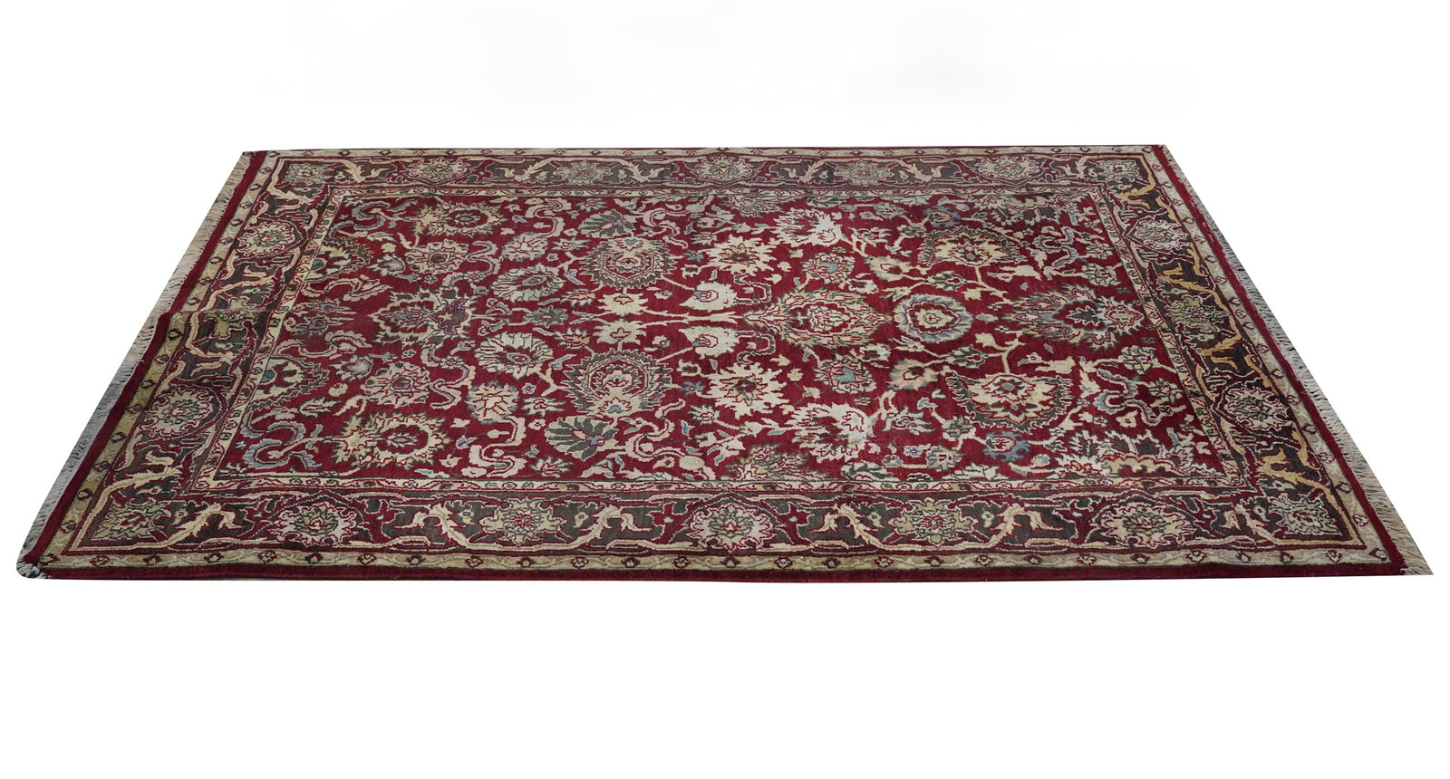 Persian Red and Gold Rug 9' x 6': wool, 9' x 6'