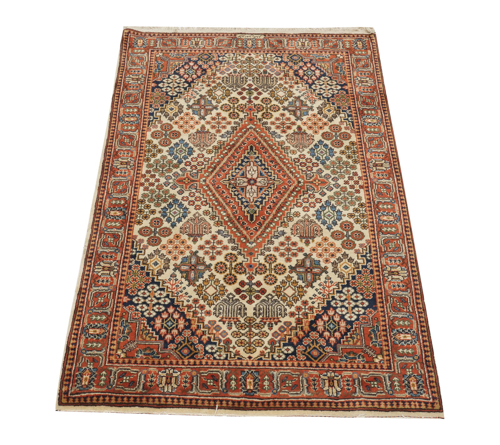 Oriental Throw Rug 5'9" x 3'11": wool, 5'9" x 3'11"