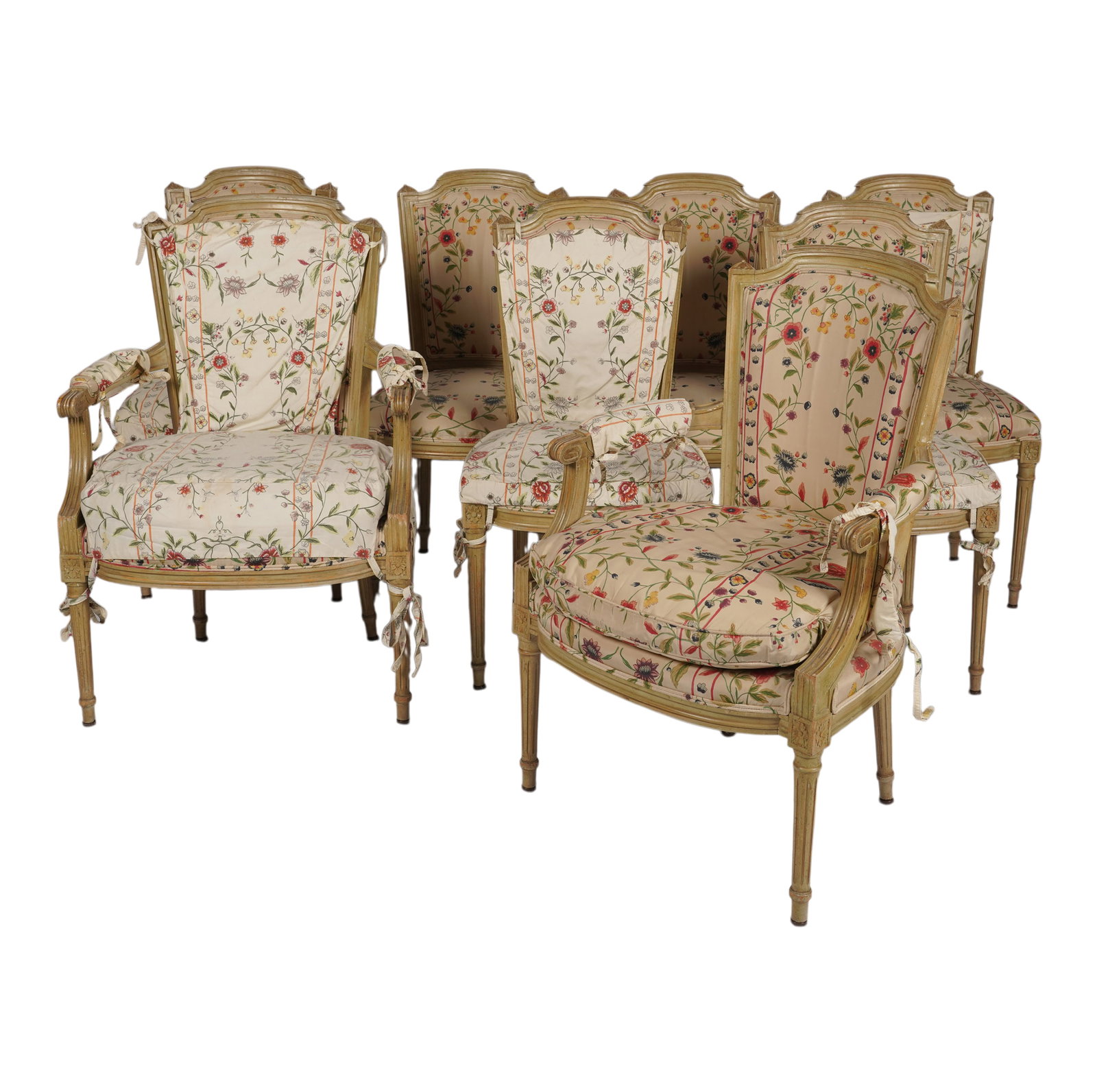 Set of Eight Louis XVI-Style Dining Chairs (1 of 13)