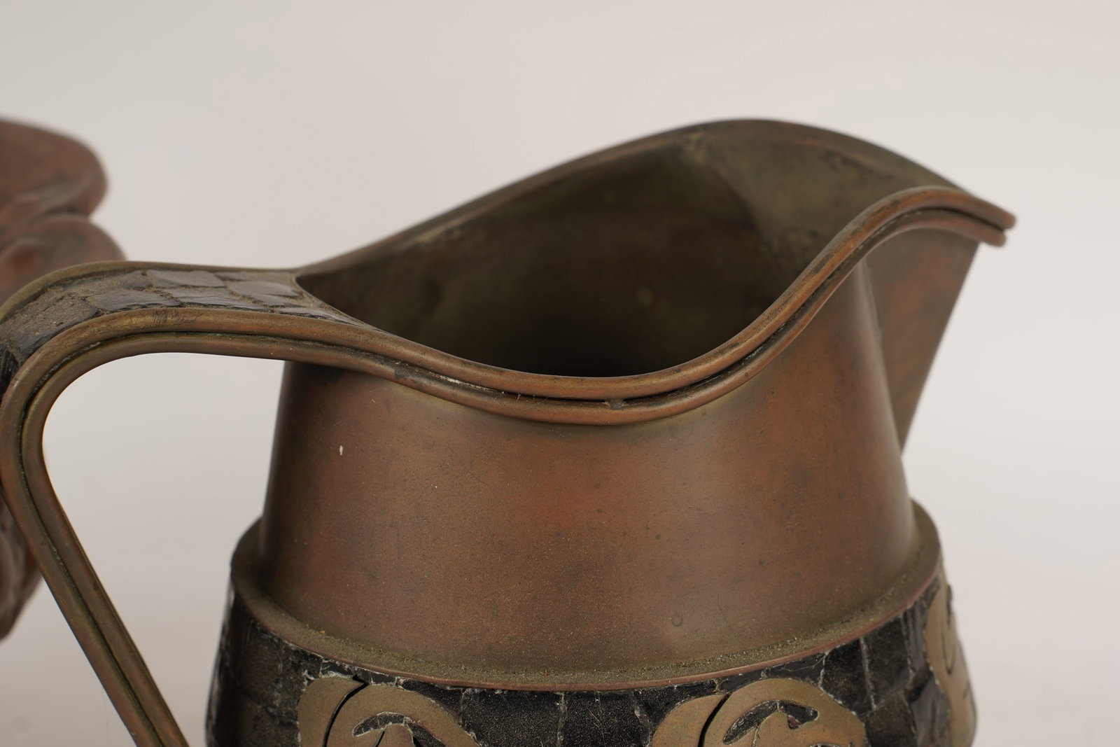 Two Embossed Copper Mexican Table Items - 7