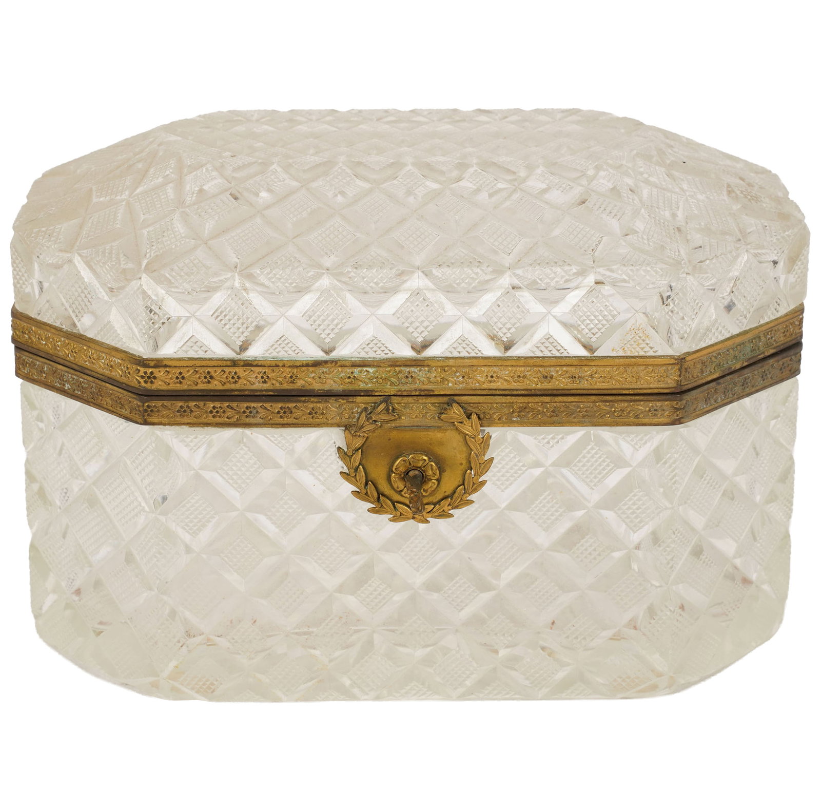 French Glass and Brass Vanity Box (1 of 6)