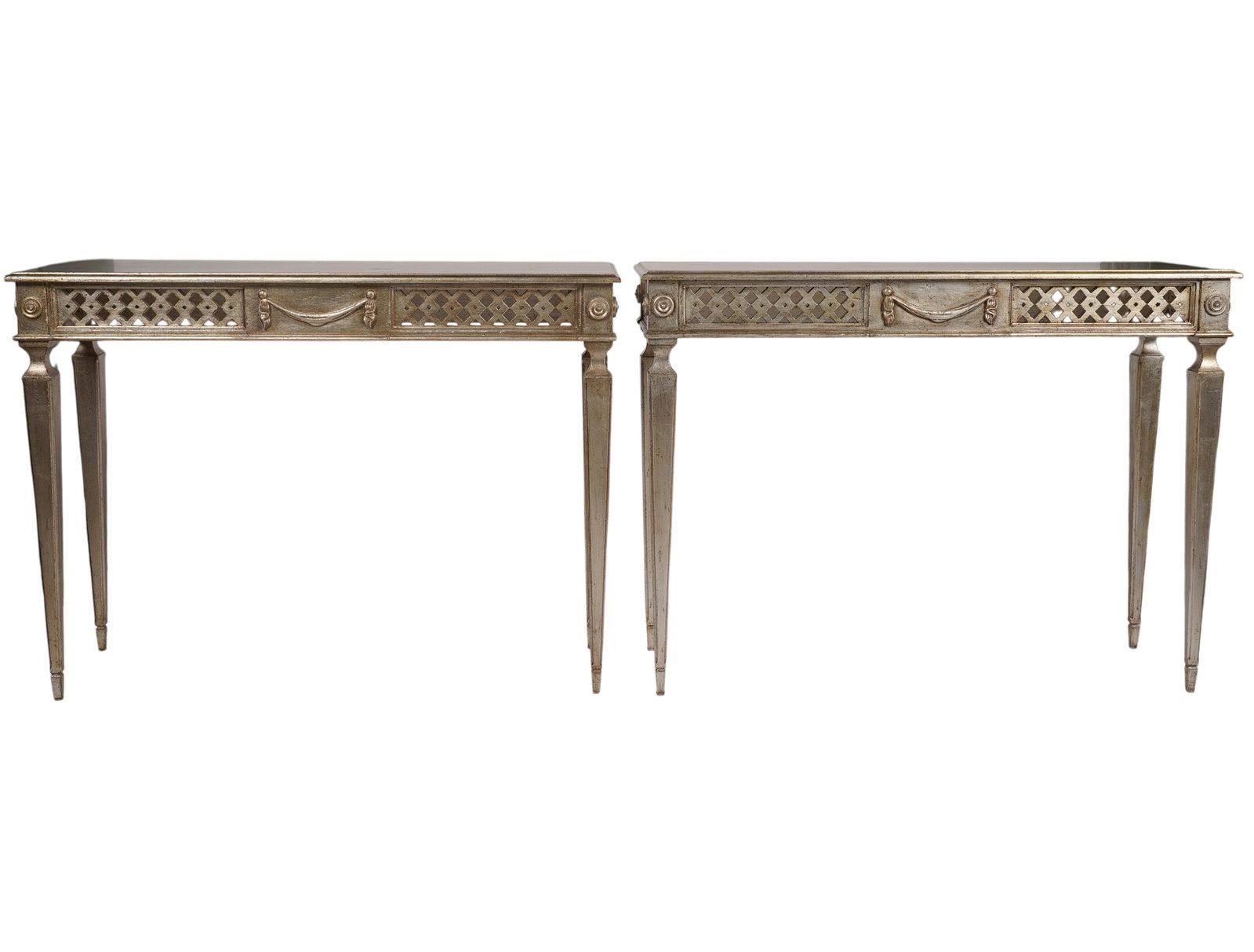 Pair of Louis XVI Style Console Tables (1 of 8)