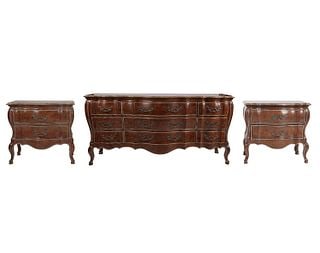 Italian Rococo Style Dresser and a Pair of Nightstands (1 of 20)