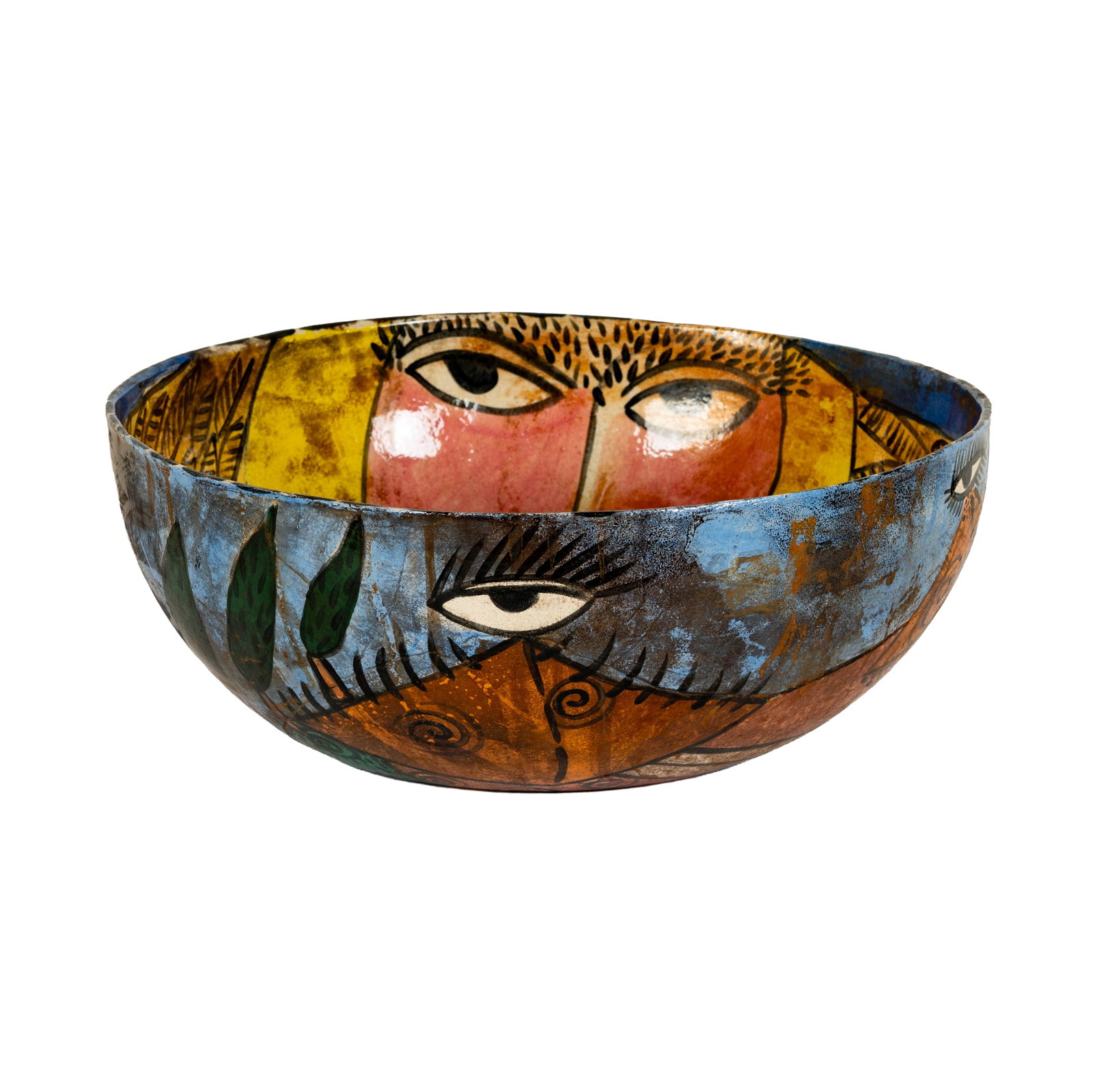 Painted Ceramic Center Bowl (1 of 9)