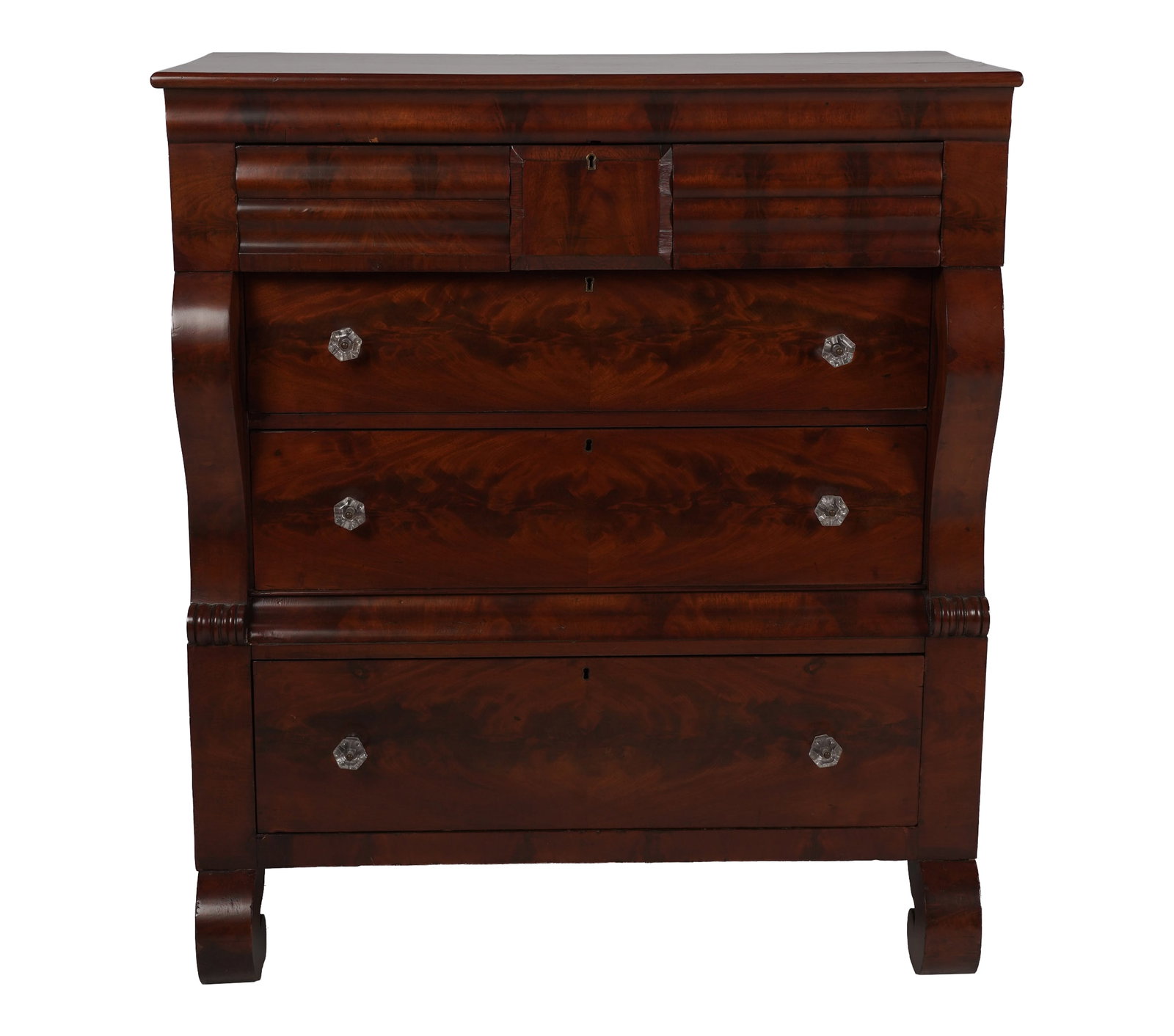 Mahogany Empire-Style Chest of Drawers (1 of 11)