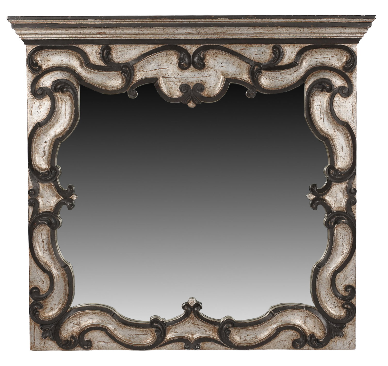 Baroque-Style Decorative Wall Mirror: Created by Judson Rothschild for the Rothschild Collection, 2005, "Grandeur", 42 1/2 x 45 1/2