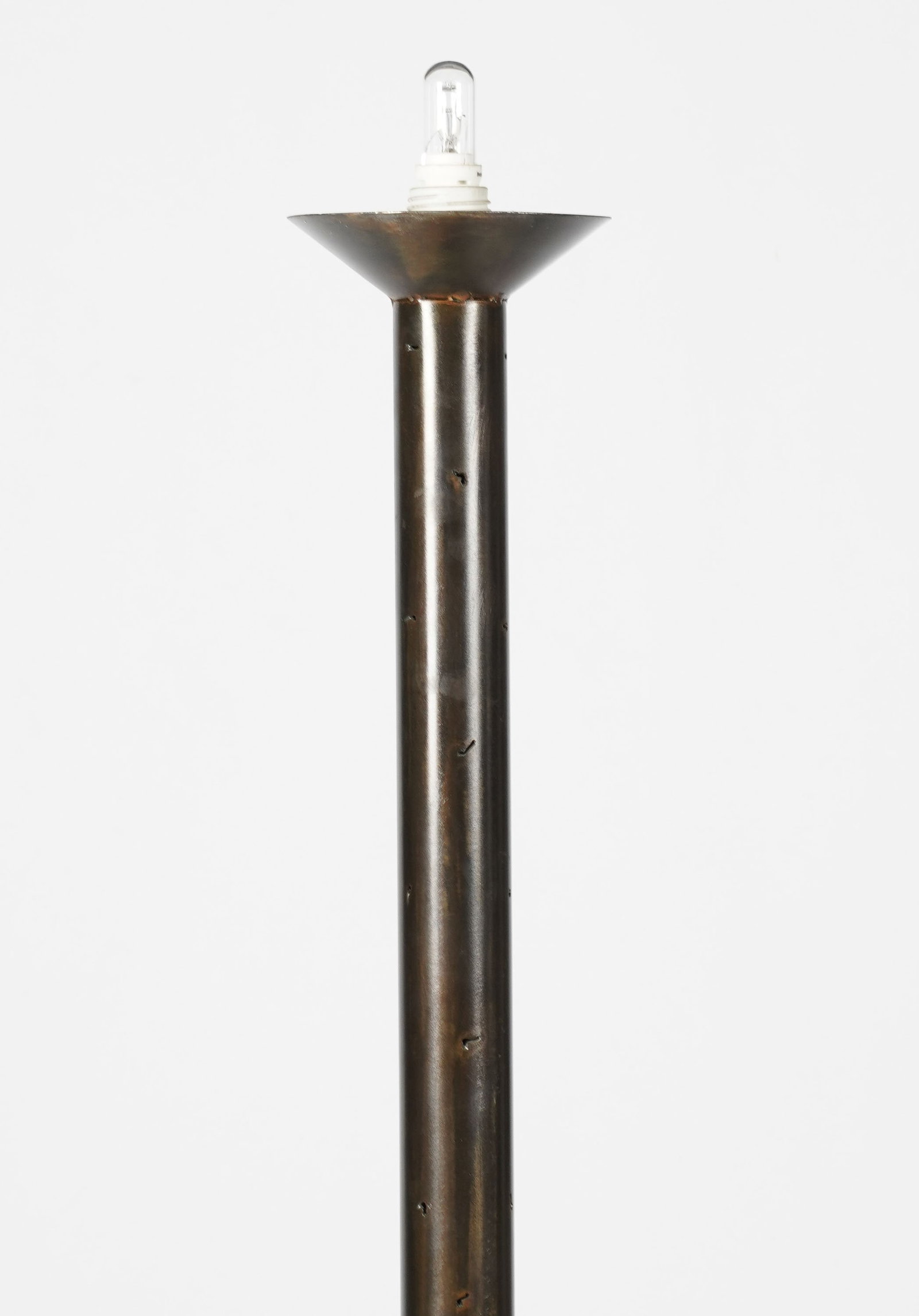 Bronze Base Torchiere Floor Lamp - 2