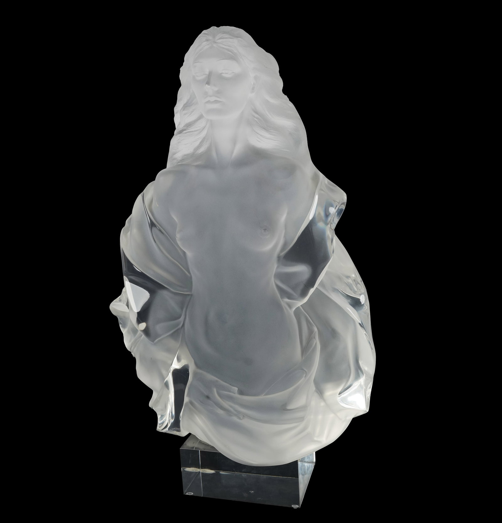 Frederick Hart (American, 1943-1999), Fidelia: 1988, frosted and polished lucite, 230/350, signed, dated and numbered, 24 x 14 x 6 1/2 in.