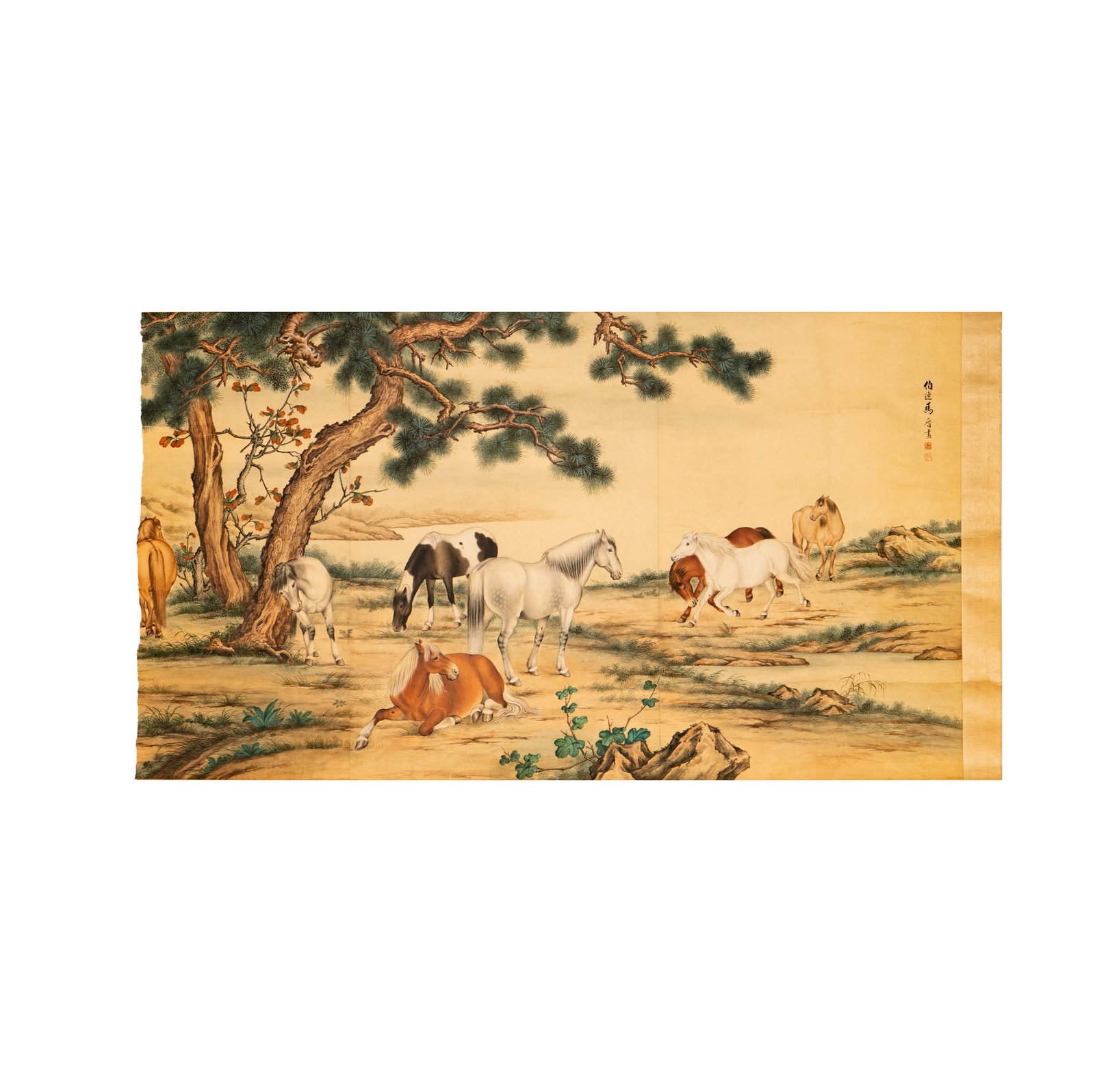 After Ma Jin (1900-1970), Horses in the Style of Lang Shihning (1 of 15)
