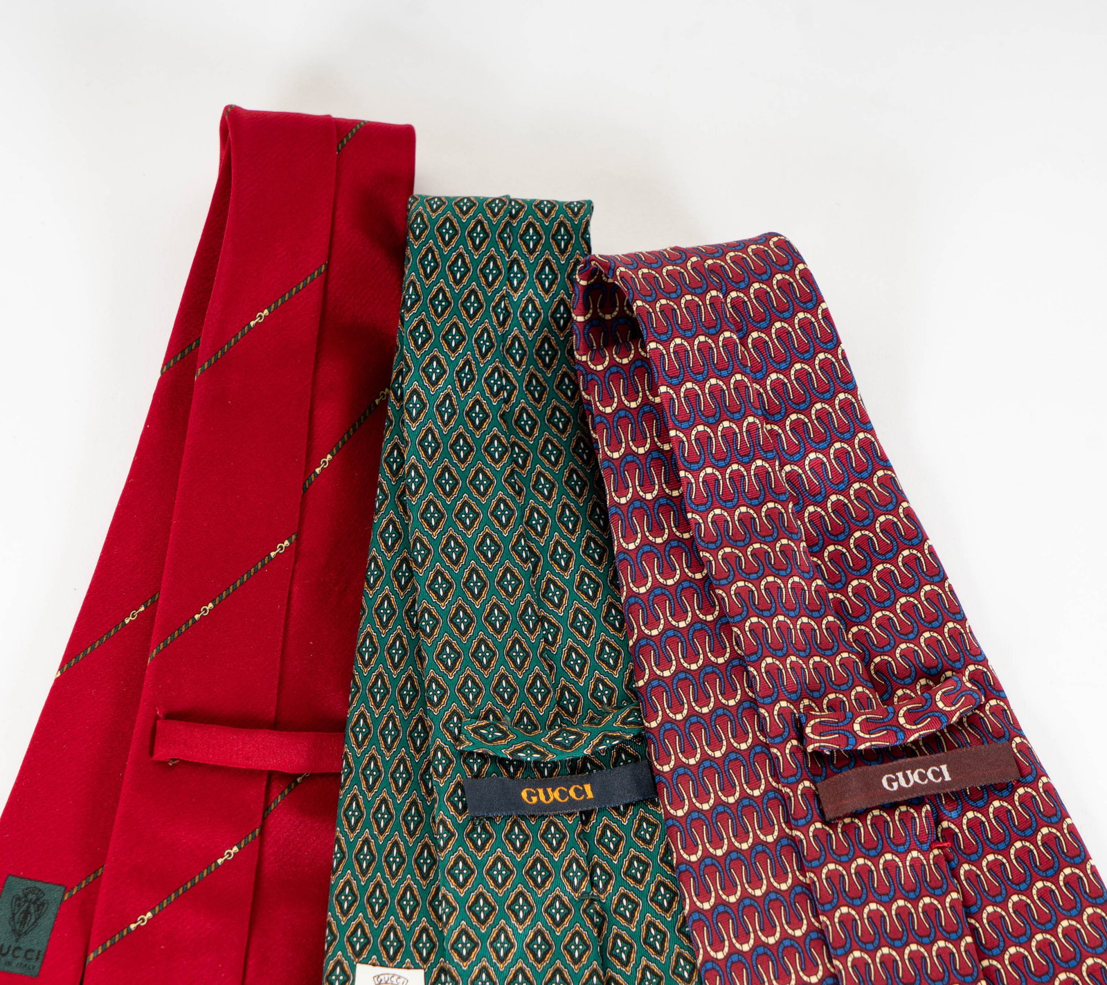 Three Gucci Silk Neckties - 3