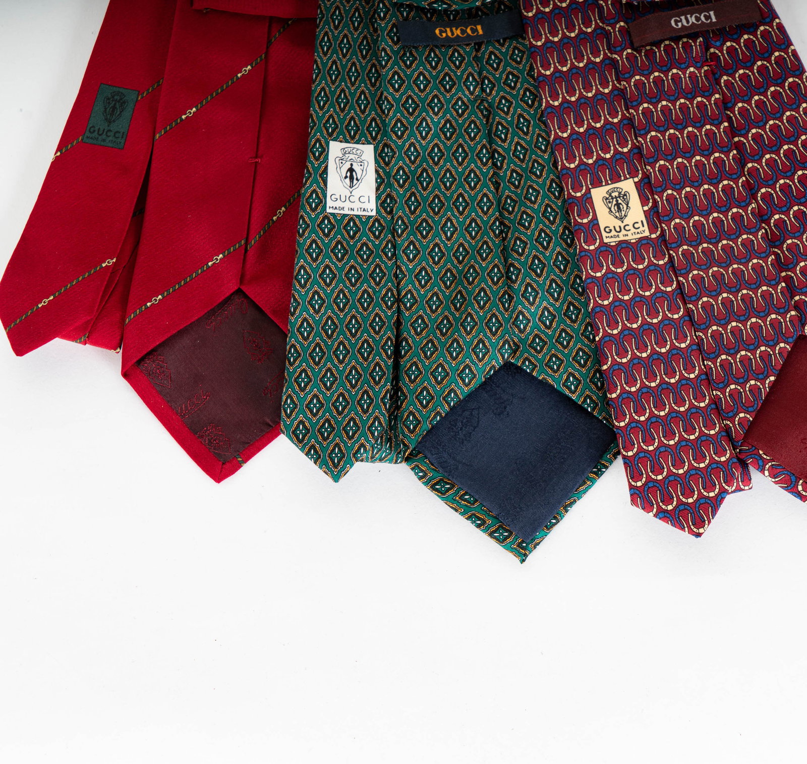 Three Gucci Silk Neckties - 4