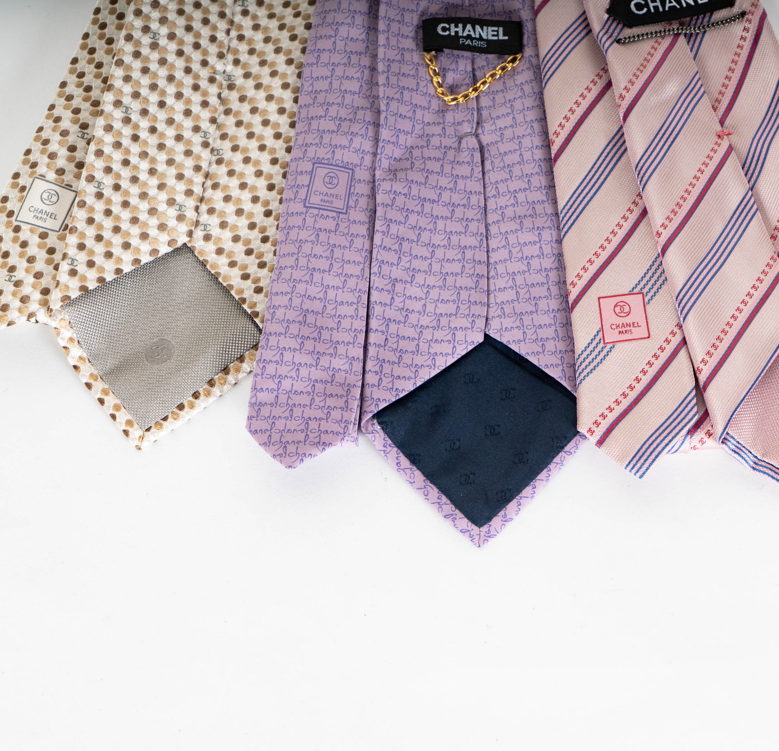 Three Chanel Silk Neckties - 4