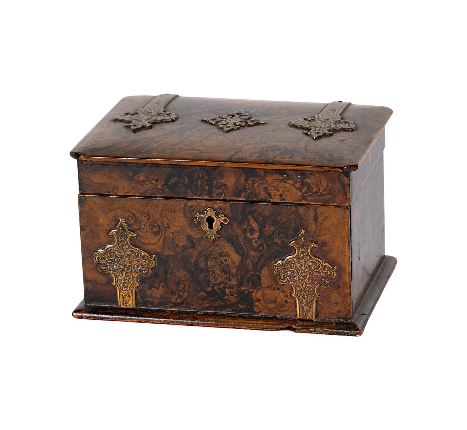 Victorian Burlwood Tea Caddy (1 of 8)