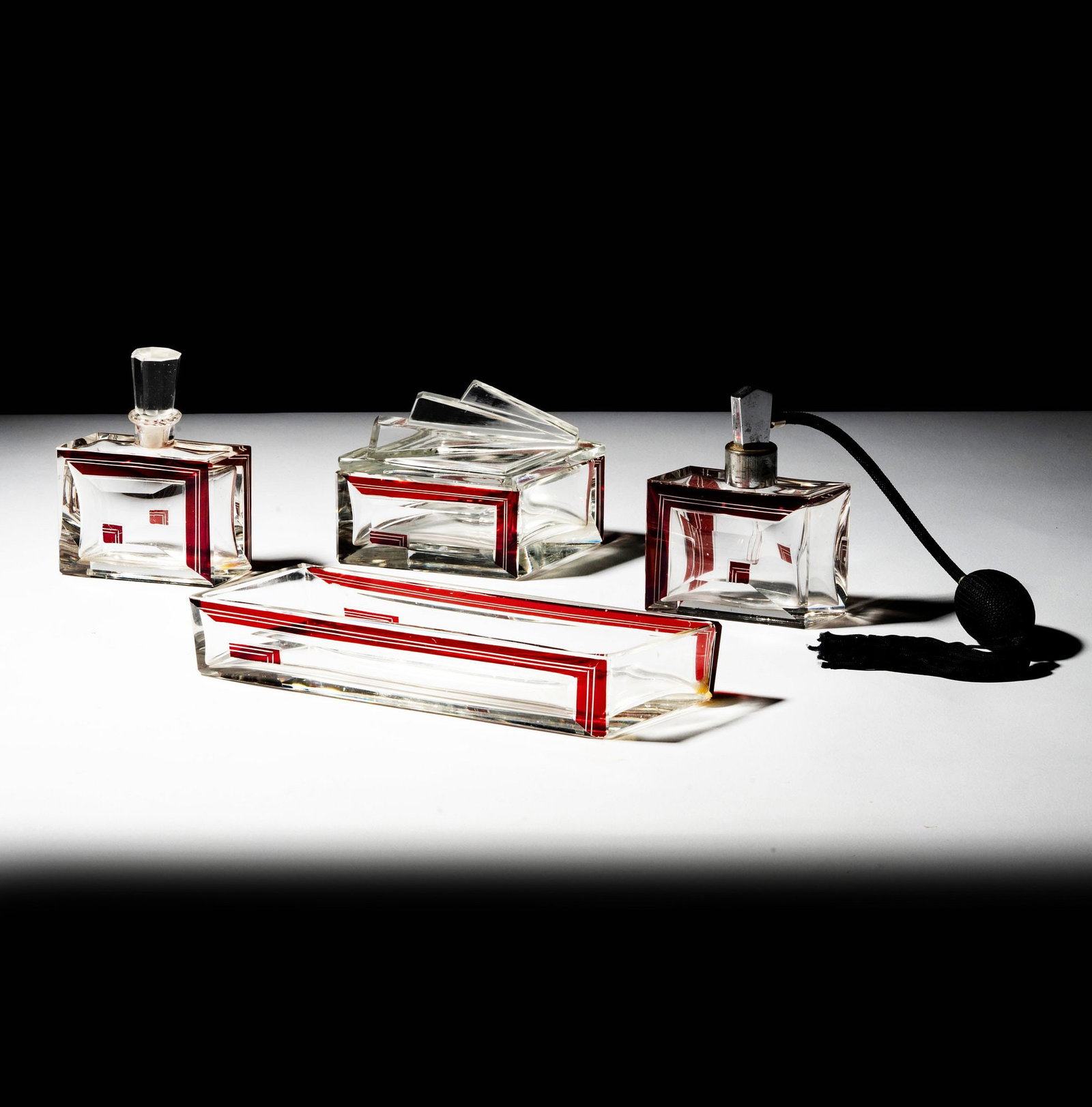 Art Deco Glass Vanity Set (1 of 13)