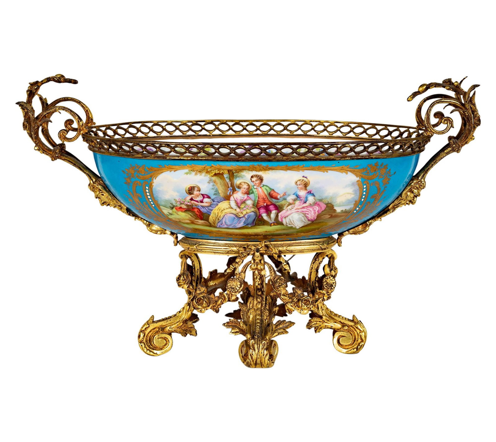 French Porcelain Gilt Metal Mounted jardiniere (1 of 13)