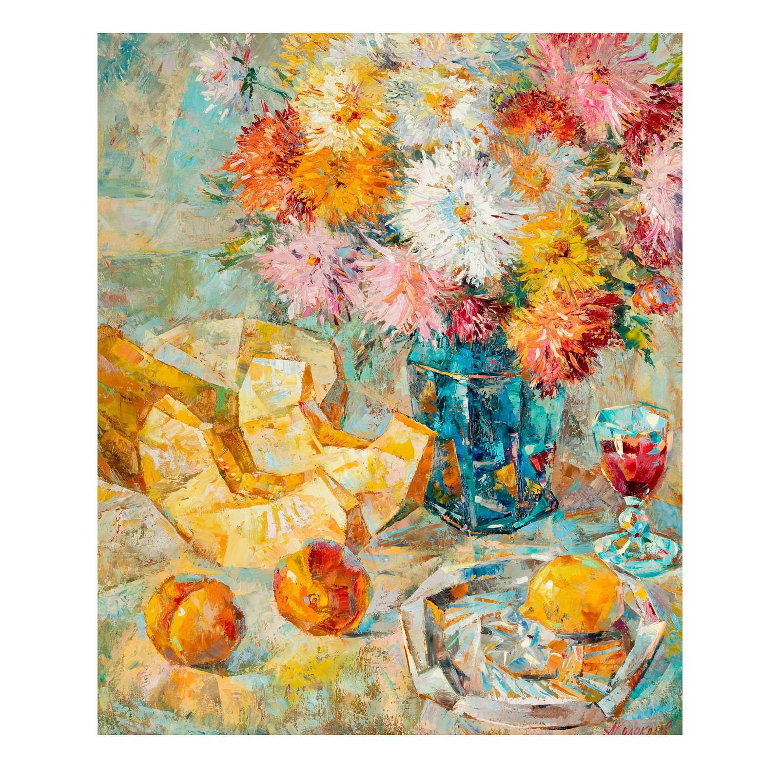 Russian School, Still Life: oil on canvas, 2008, signed and dated, canvas: 27 1/2 x 23 1/2 in., frame: 35 x 31 in.
