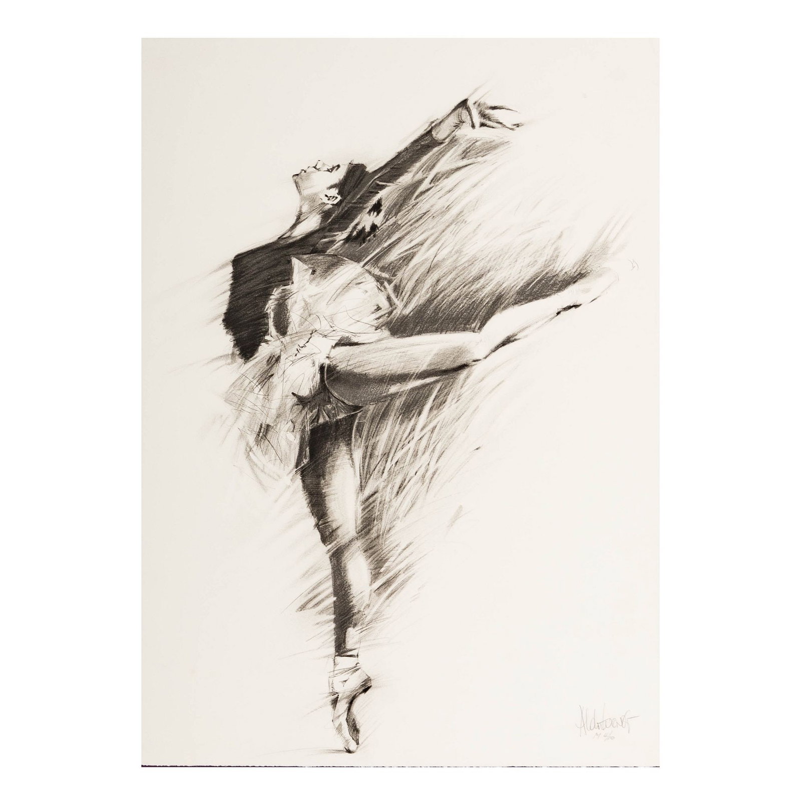 Aldo Luongo (Argentina, B.1941), Kim - Ballerina Suite: lithograph on delux paper, signed and numbered 4/10, with blind stamp lower left, sheet: 28 3/4 x 21 in., frame: 36 x 28 1/4 in.