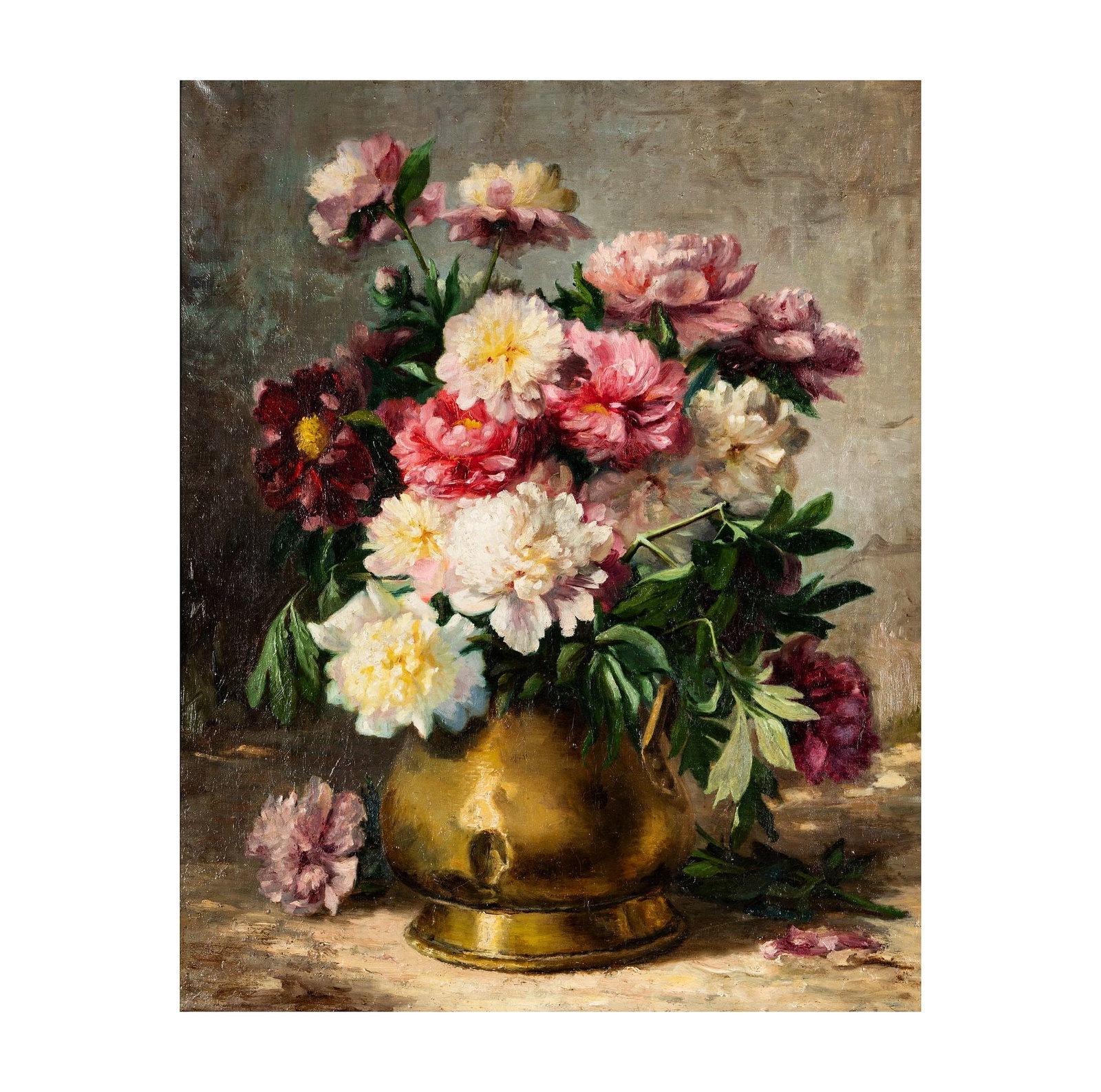 19th Century, Still Life Painting: oil on canvas, no visible signature, canvas: 36 3/4 x 28 3/4 in., frame: 43 3/4 x 37 in.