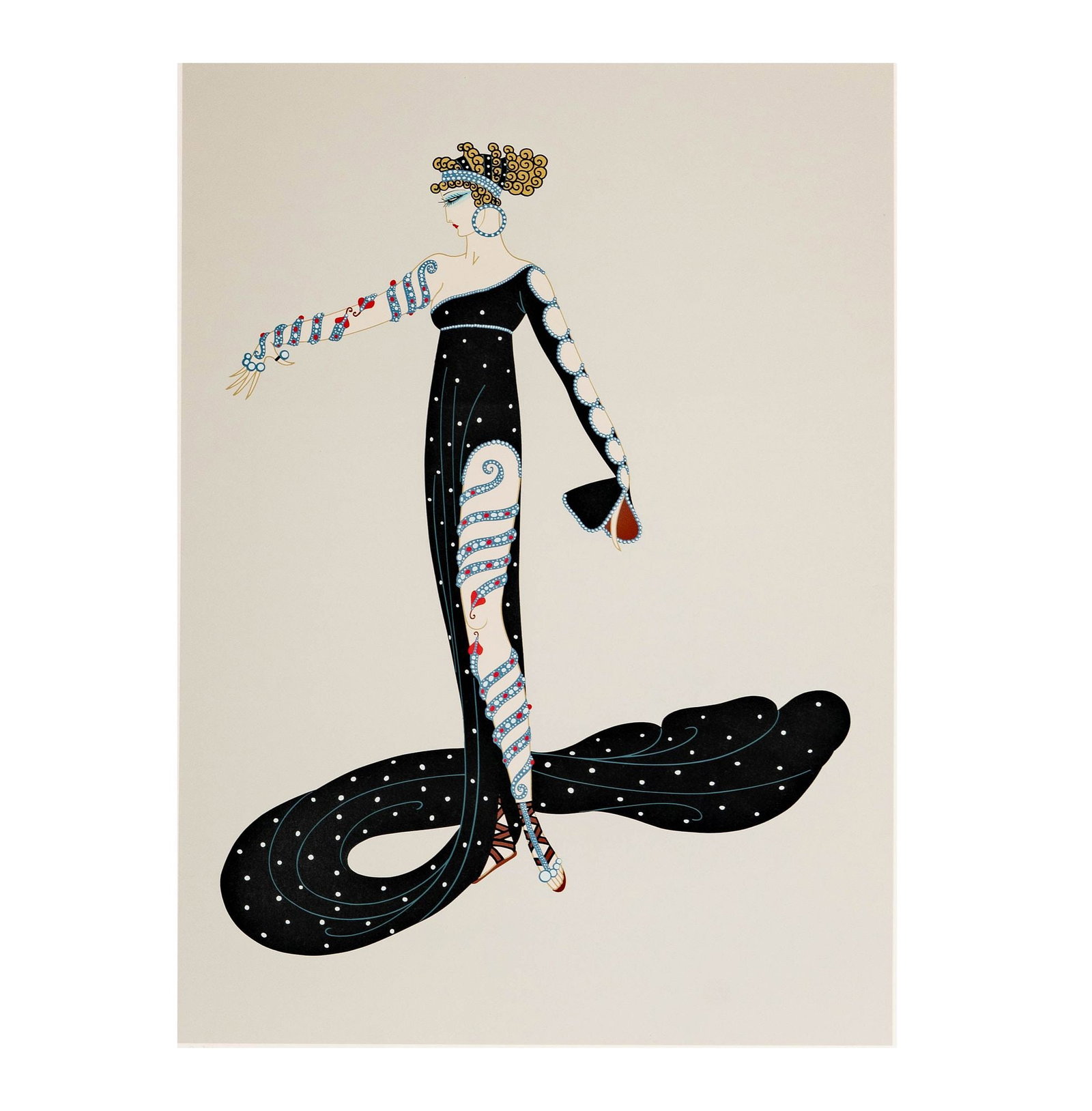 Erte (Romain de Tirtoff, 1892-1990), La MArveilleuse: AP 31/50, signed lower right, sight: 29 1/4 x 22 1/2 in., frame: 34 1/4 x 27 1/2 in.