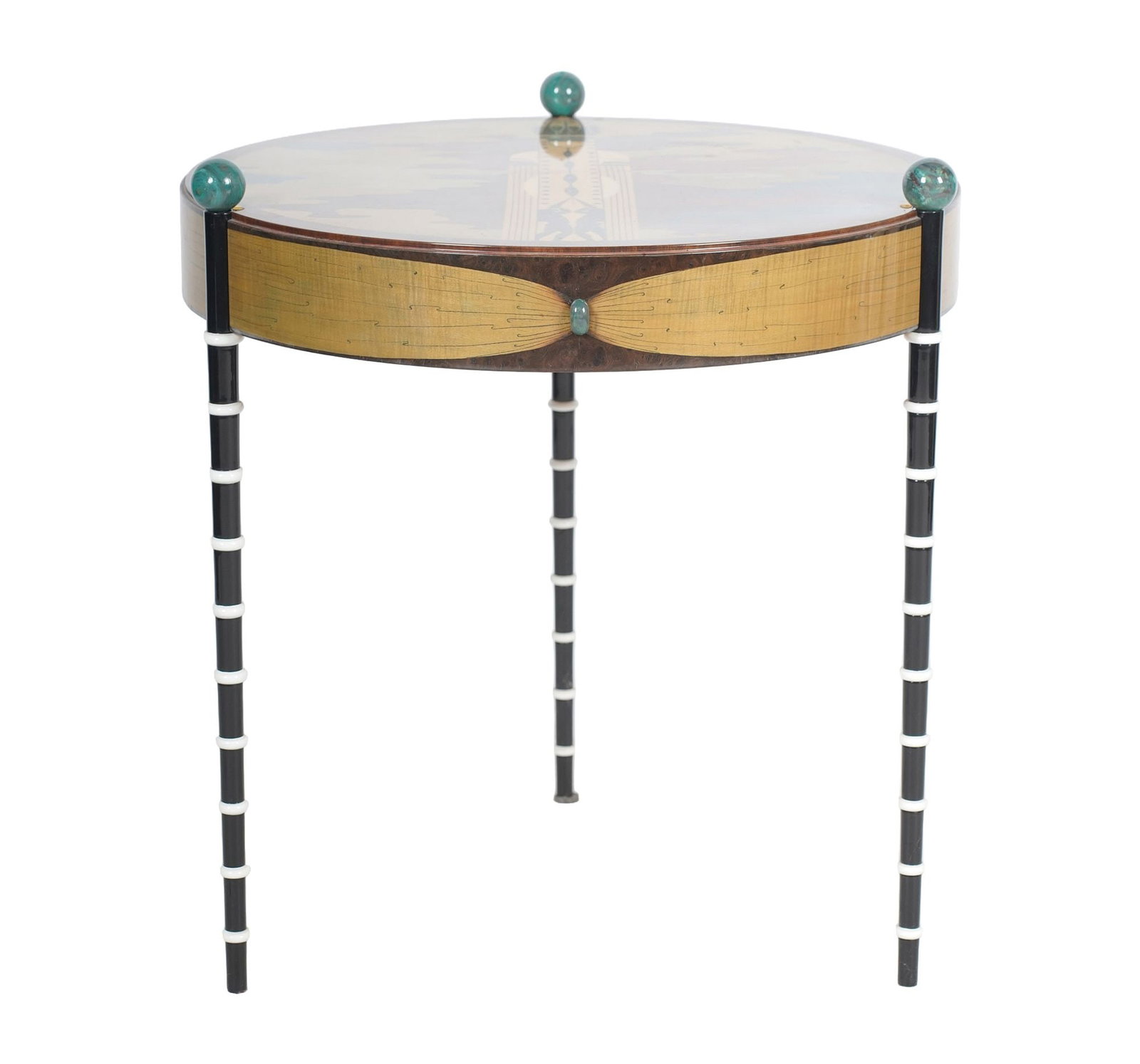 Erte (Romain de Tirtoff, 1892-1990), Wood Inlaid Lamp Table (1 of 12)