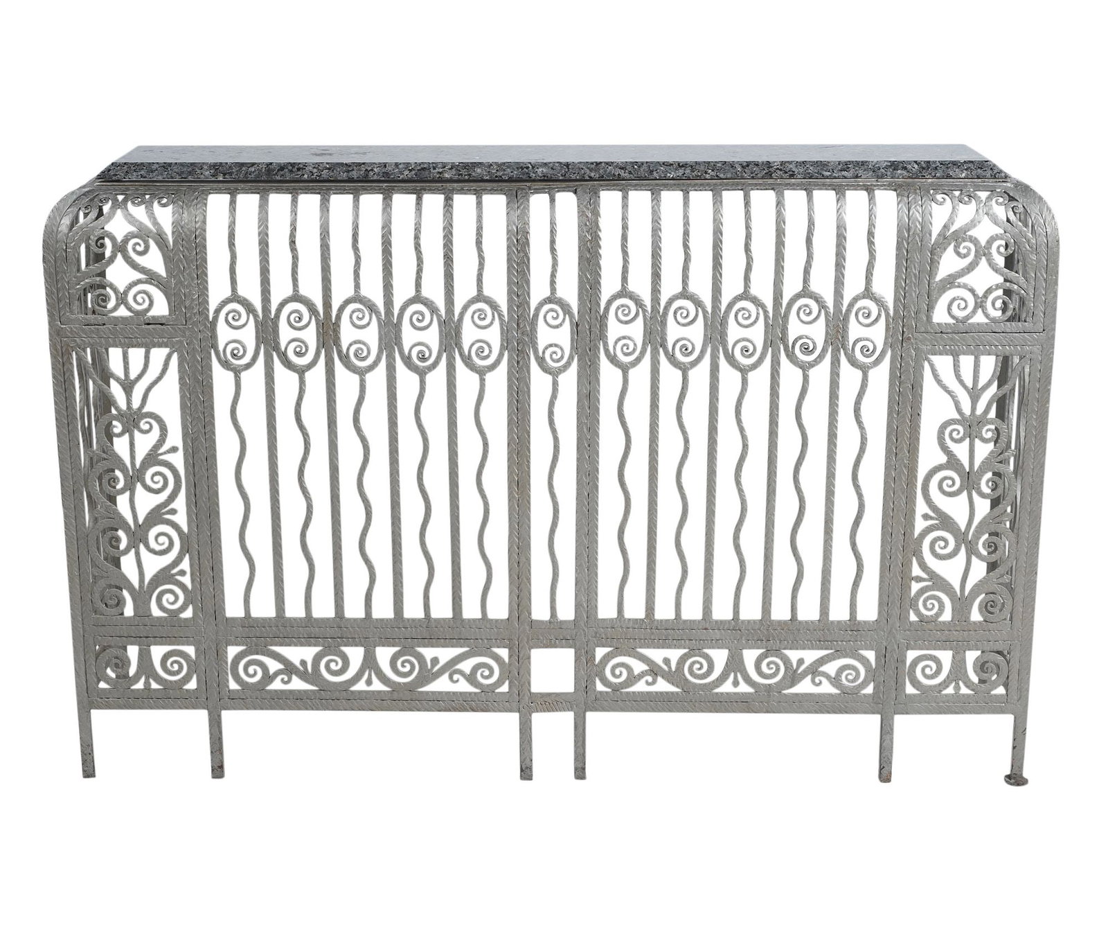 Art Deco-Style Iron and Marble Console Table (1 of 12)
