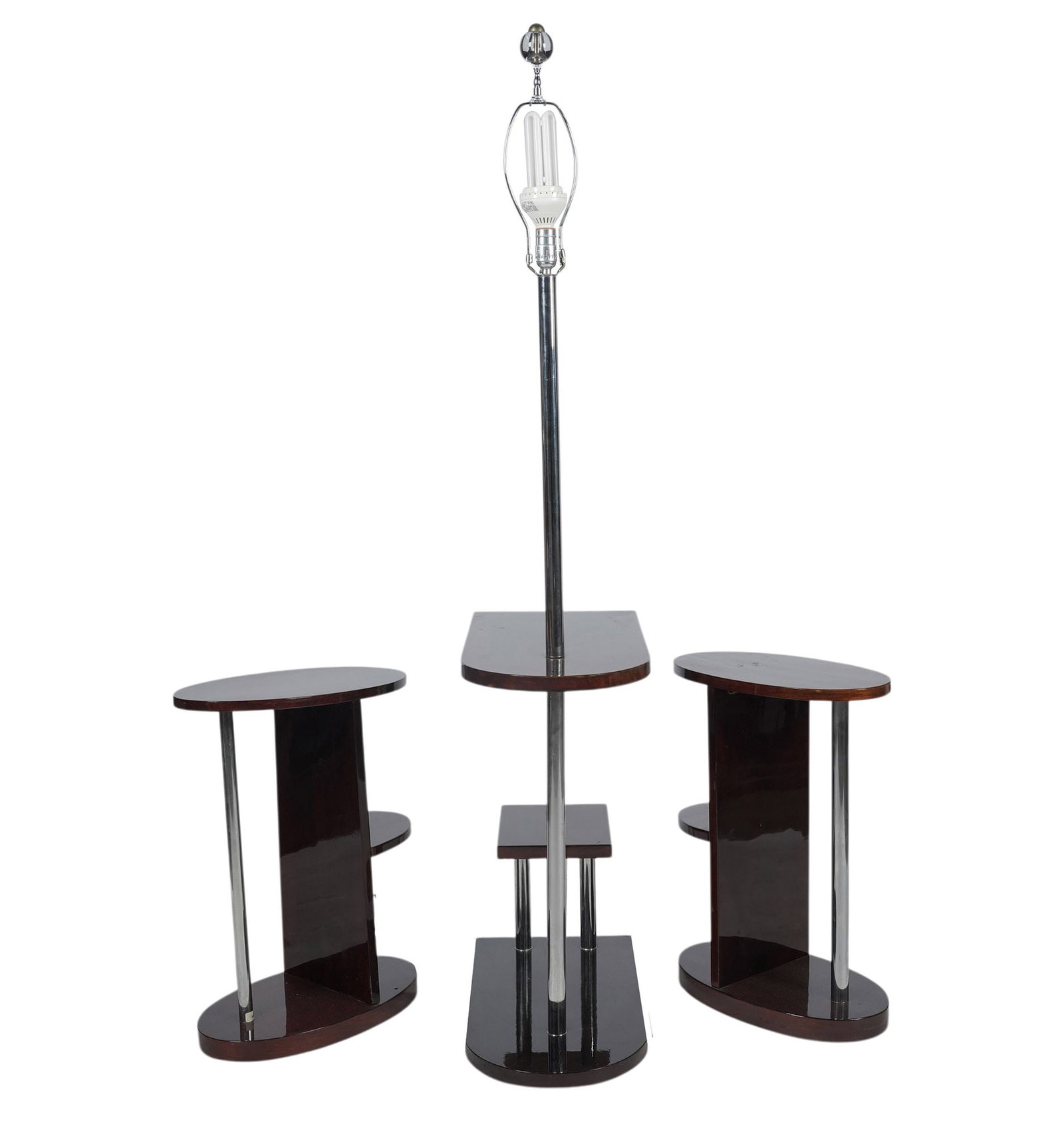 Three Deco-Style Lacquered Tiered Tables (1 of 8)