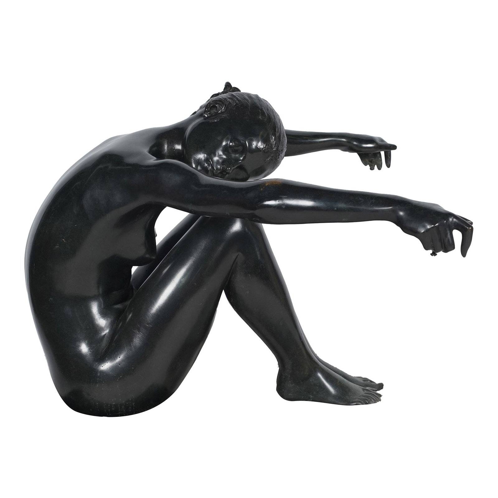 Valenti Marietta, Figural Bronze Coffee Table Base: signed on base, 24 x 33 x 32 in.