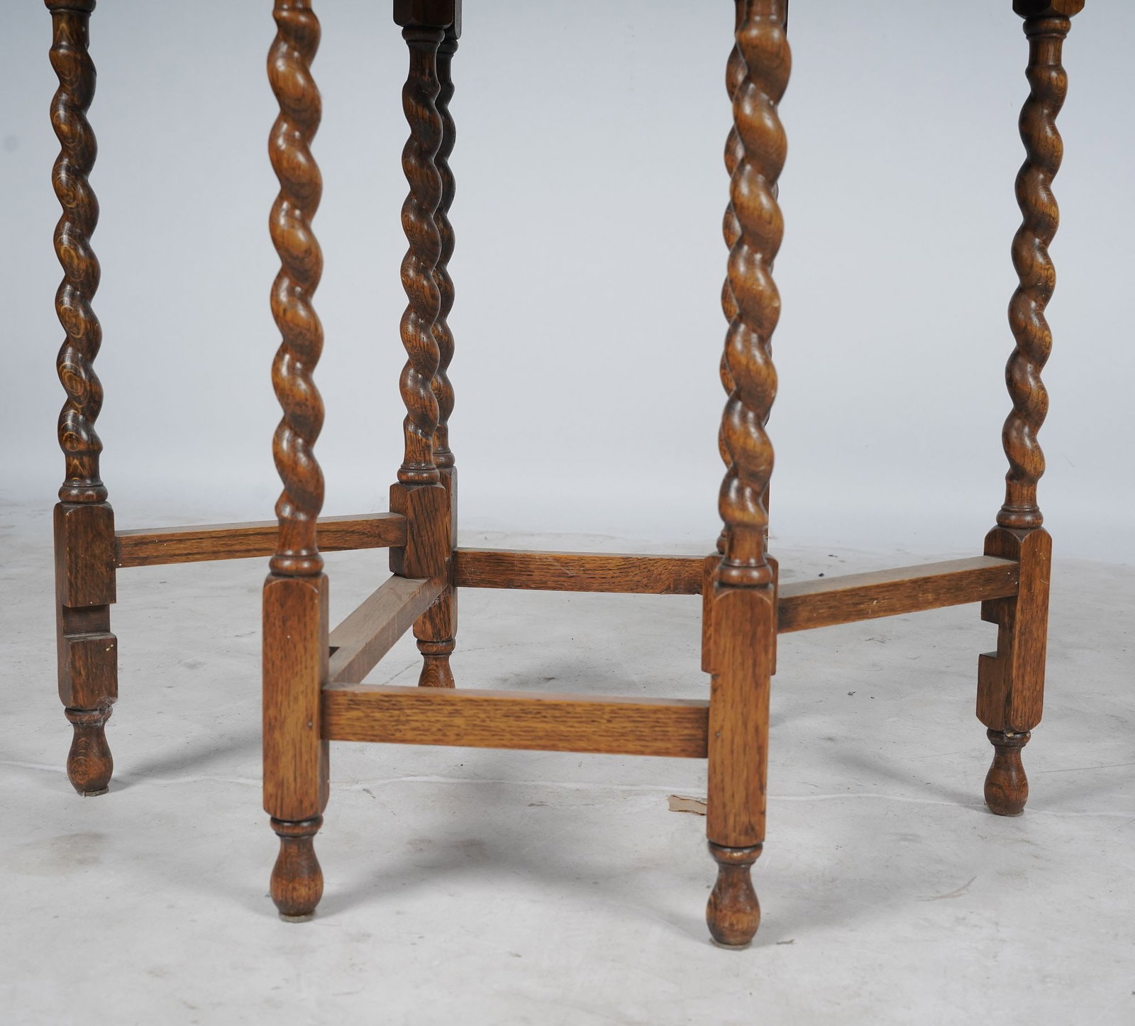 Two Assorted Turned Oak Side Tables - 6