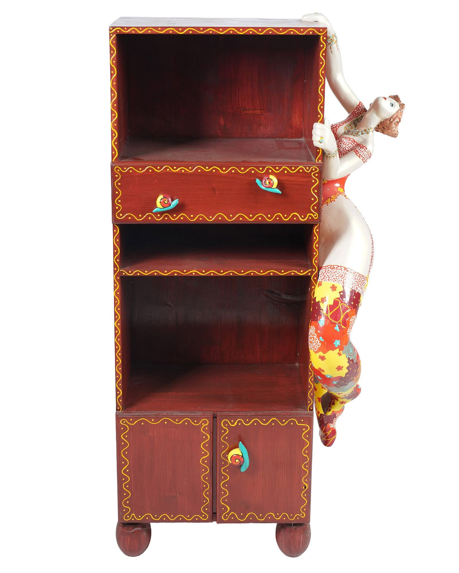 Josepha (French, b.1950), Painted Figural Side Cabinet: 52 x 26 x 18 in.