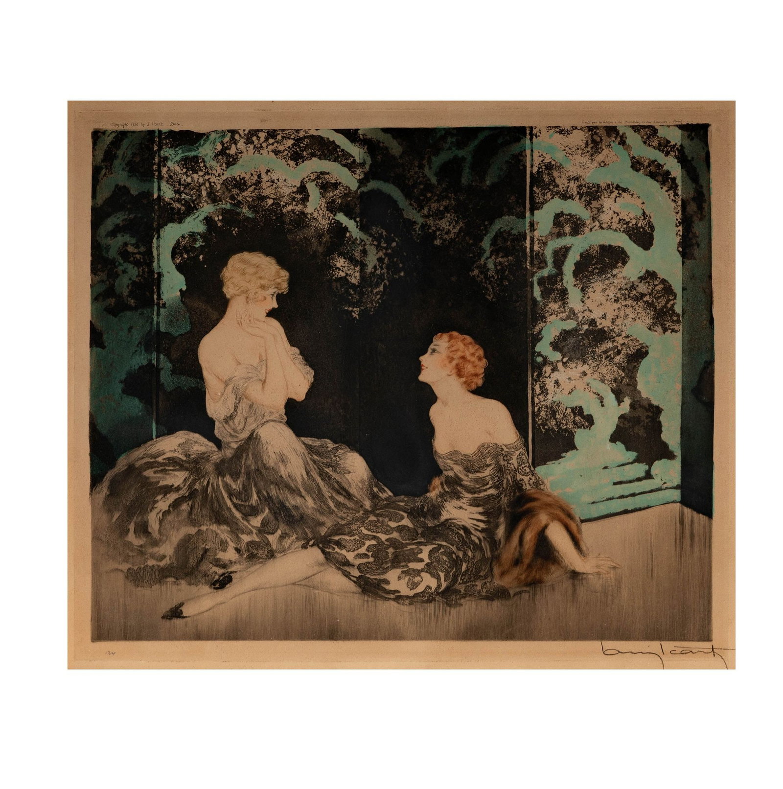 Louis Icart (French, 1888–1950), Intimacy (1 of 11)