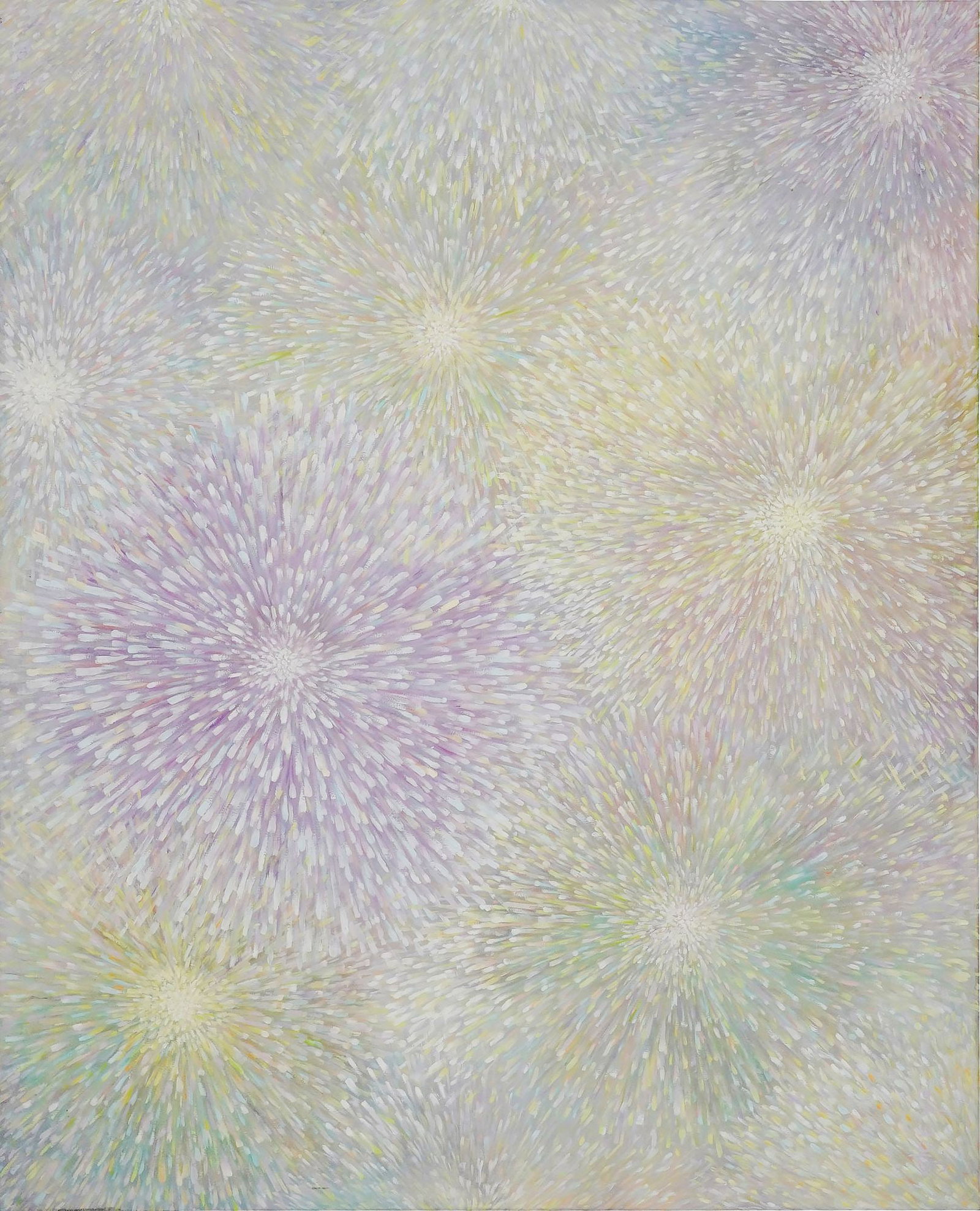 Glorya Kaufman (1930-2025), Untitled: acrylic on canvas, 1986, signed and titled, 48 x 60 in.