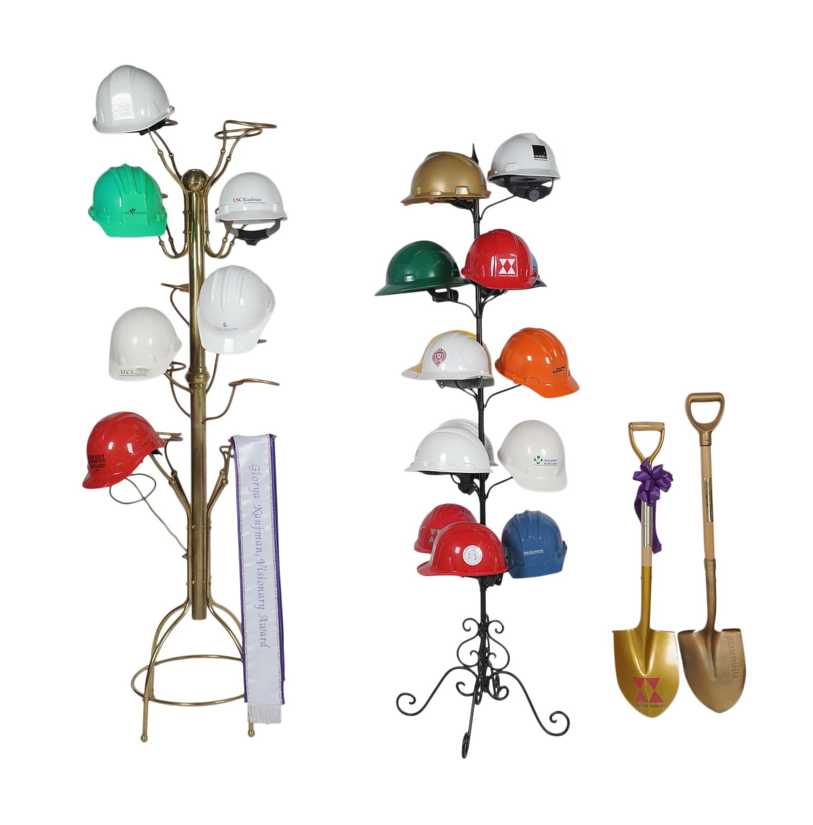 Commemorative Hard Hats and Shovels from Various Construction Endeavors (1 of 10)