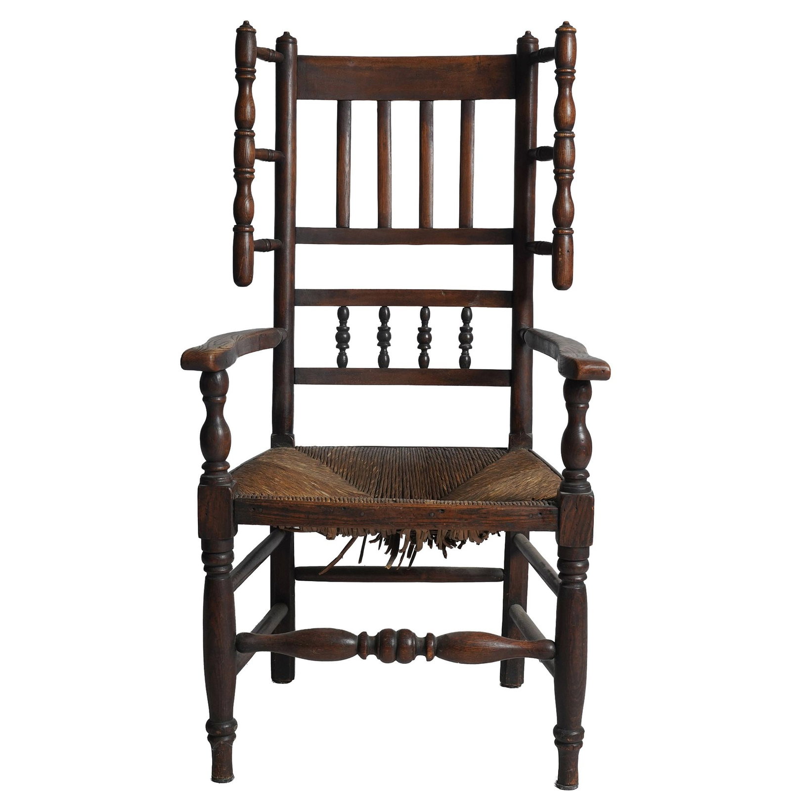 Antique Rush Seat Armchair (1 of 8)