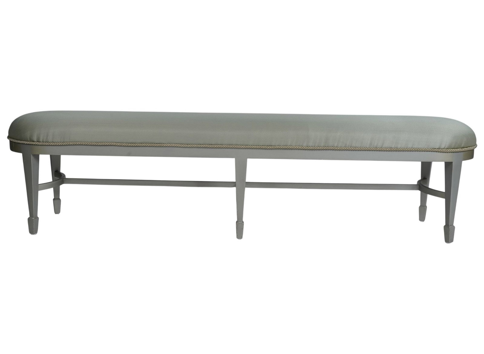 Contemporary Gray Painted Bench (1 of 7)