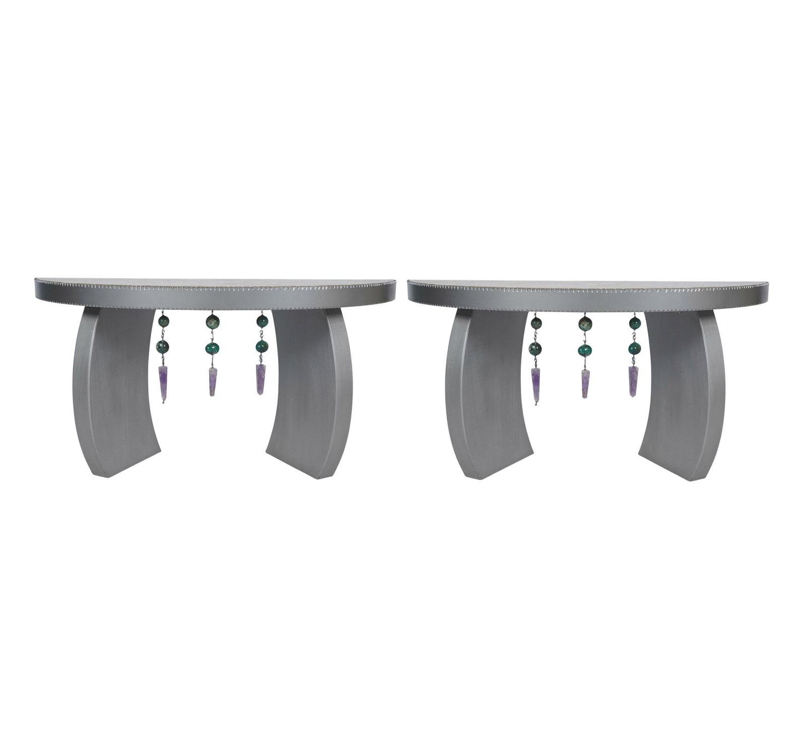 Pair of Modern and Stone Console Tables (1 of 13)