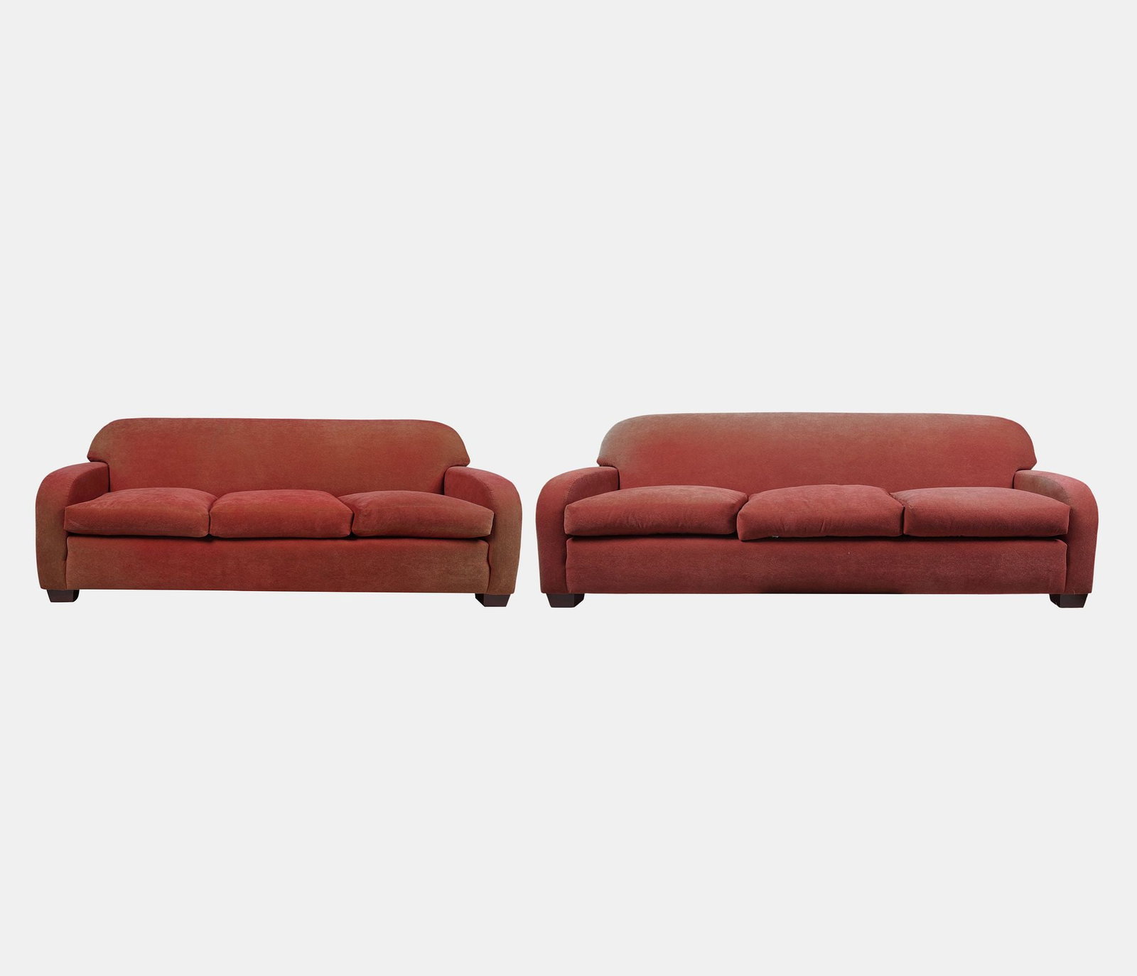 Pair of Contemporary Red Upholstered Sofas (1 of 16)