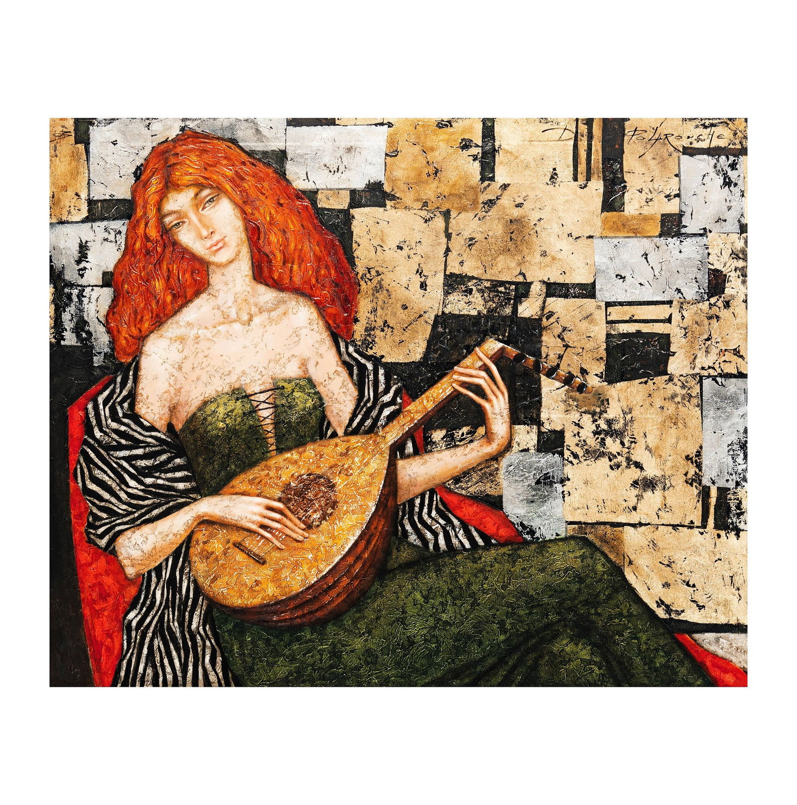 Dmitry Polarouche (Ukrainian, b.1964), Serenada: 2004, oil on canvas, signed, dated, and titled verso, canvas: 32 1/4 x 39 3/4 in., frame: 37 1/2 x 44 3/4 in.