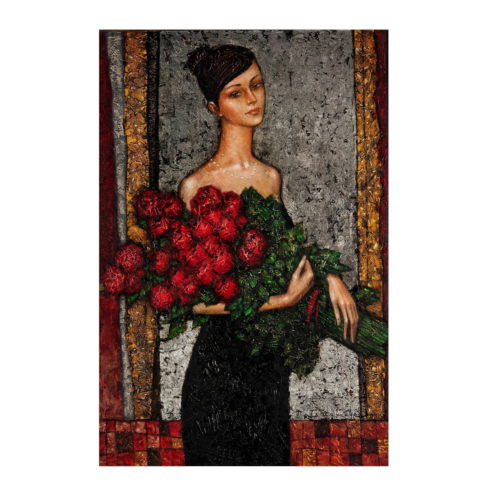 Dmitry Polarouche (Ukrainian, b.1964), Girl with Flowers (1 of 13)